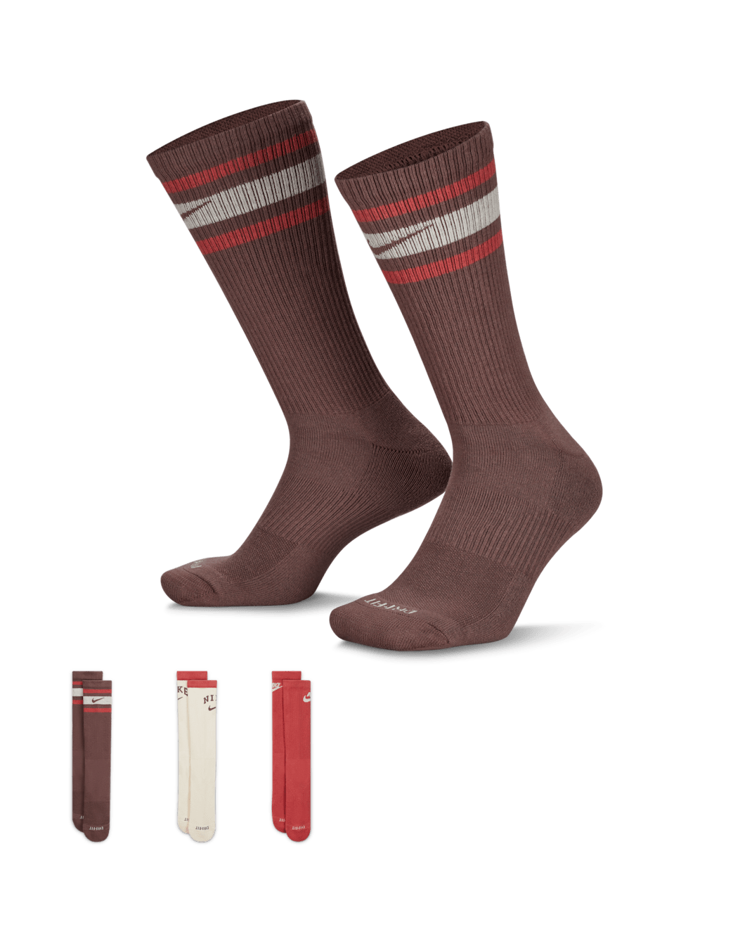 Nike Everyday Plus Cushioned Crew Socks (3 Pairs) - Multi-Colour