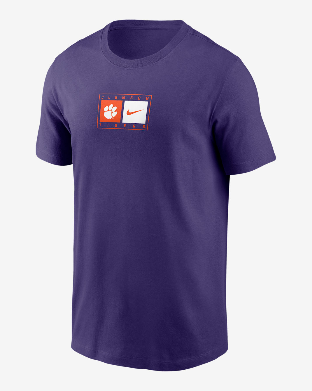 Clemson Campus Logo Swoosh Men's Nike College T-Shirt - Purple