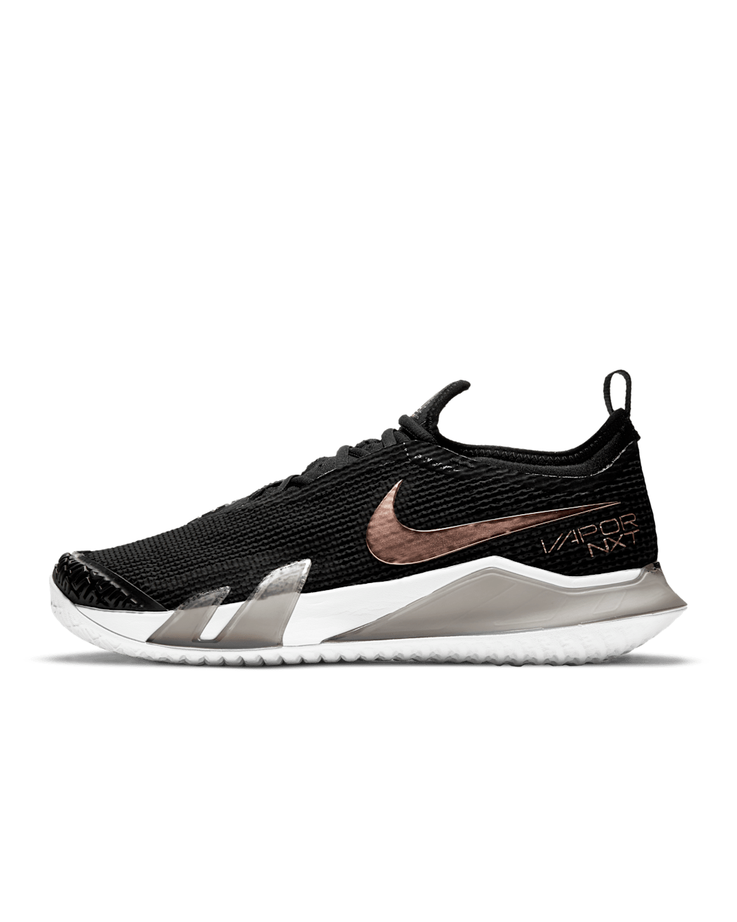 NikeCourt React Vapor NXT 女款硬地球場網球鞋 - 黑色/Metallic Red Bronze/白色