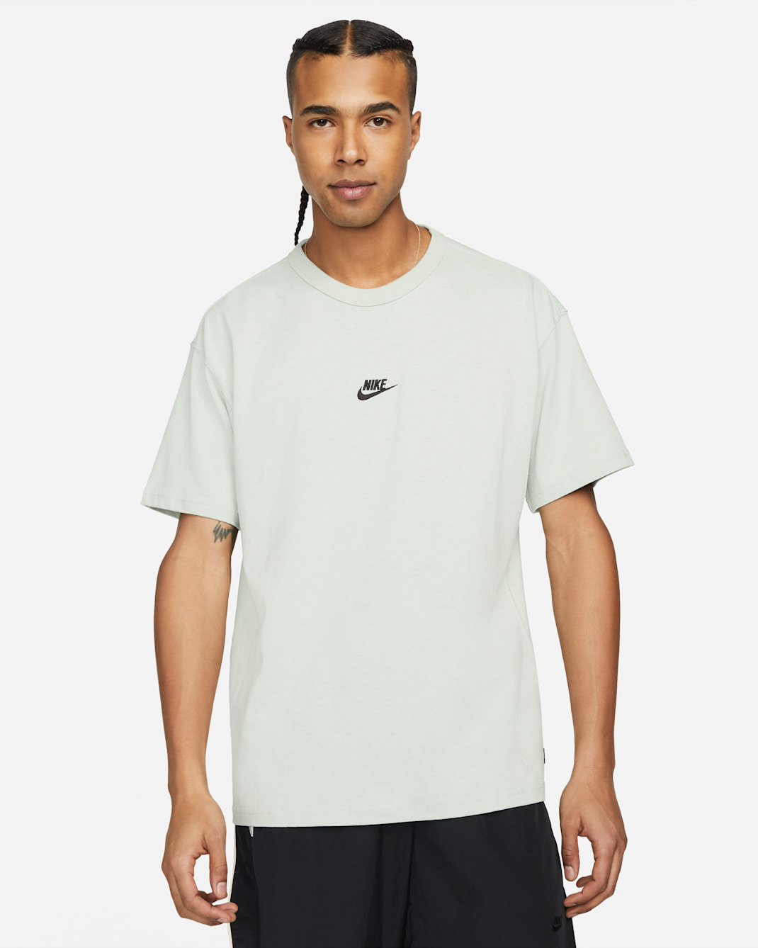 Nike Sportswear Premium Essentials 男款 T 恤 - Seafoam/黑色