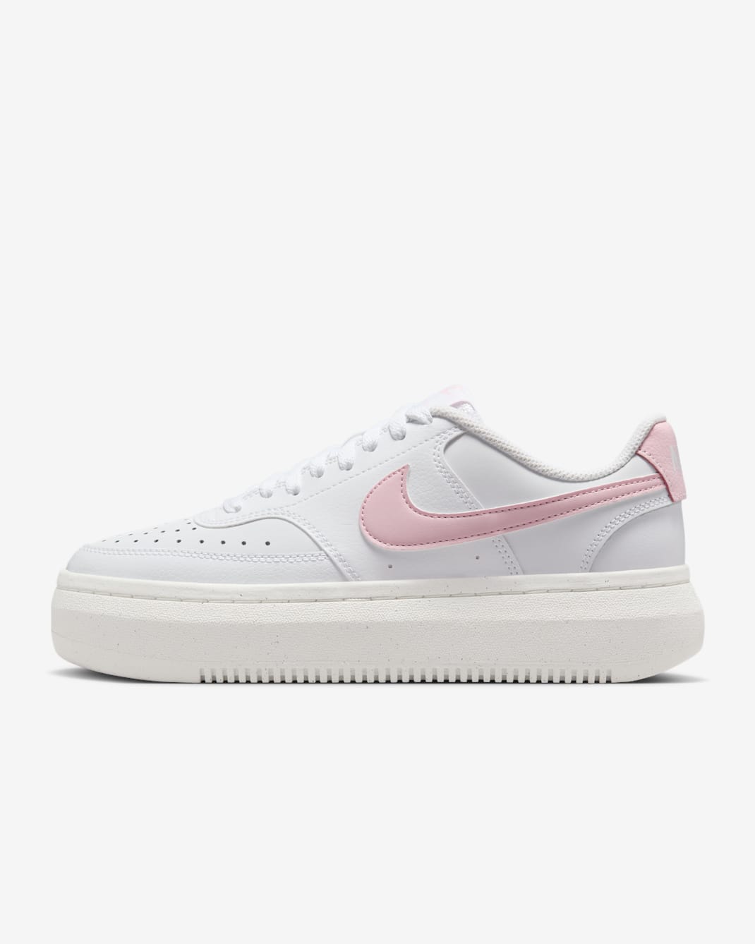 Tenis para mujer Nike Court Vision Alta - Blanco/Vela/Espuma rosa