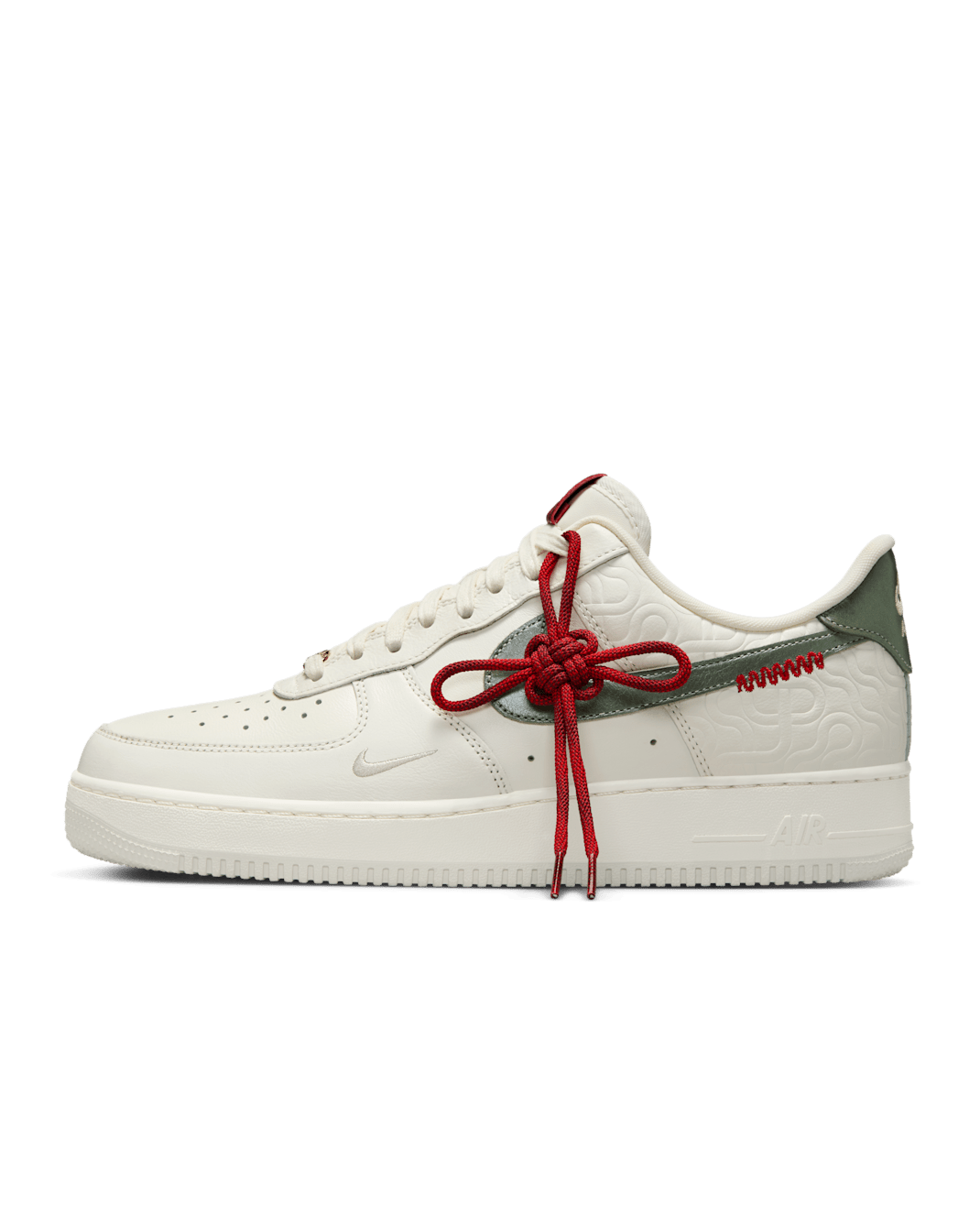 Nike Air Force 1 '07 Men's Shoes - Sail/Light Bone/University Red/Jade Horizon
