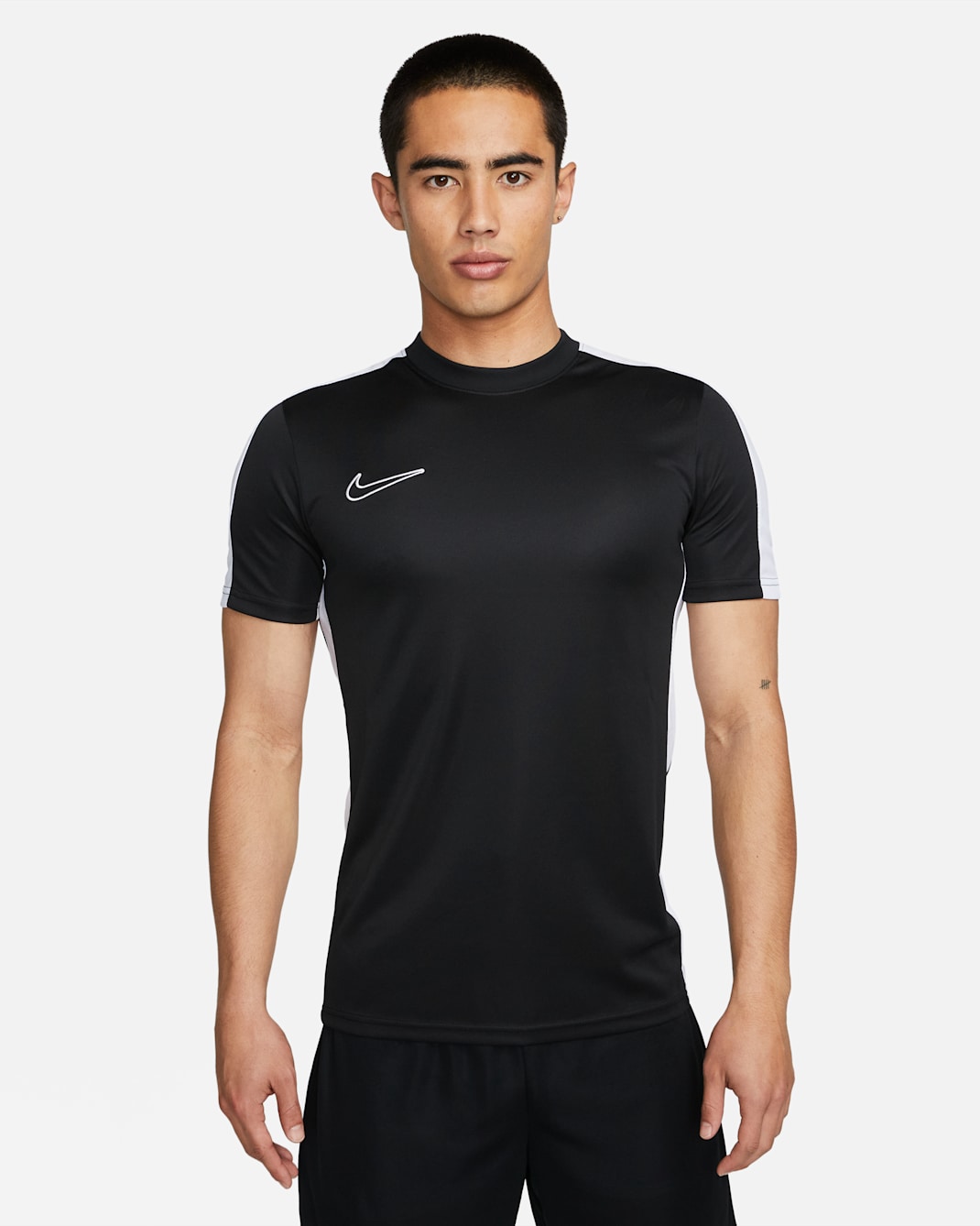 Nike Dri-FIT Academy Men's Short-Sleeve Soccer Top - Black/White/White