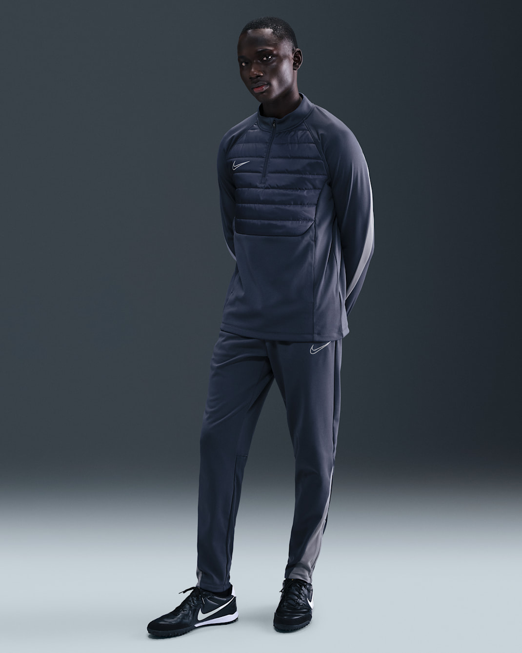 Nike Academy Winter Warrior Men's Therma-FIT Football Pants - Thunder Blue/Cool Grey