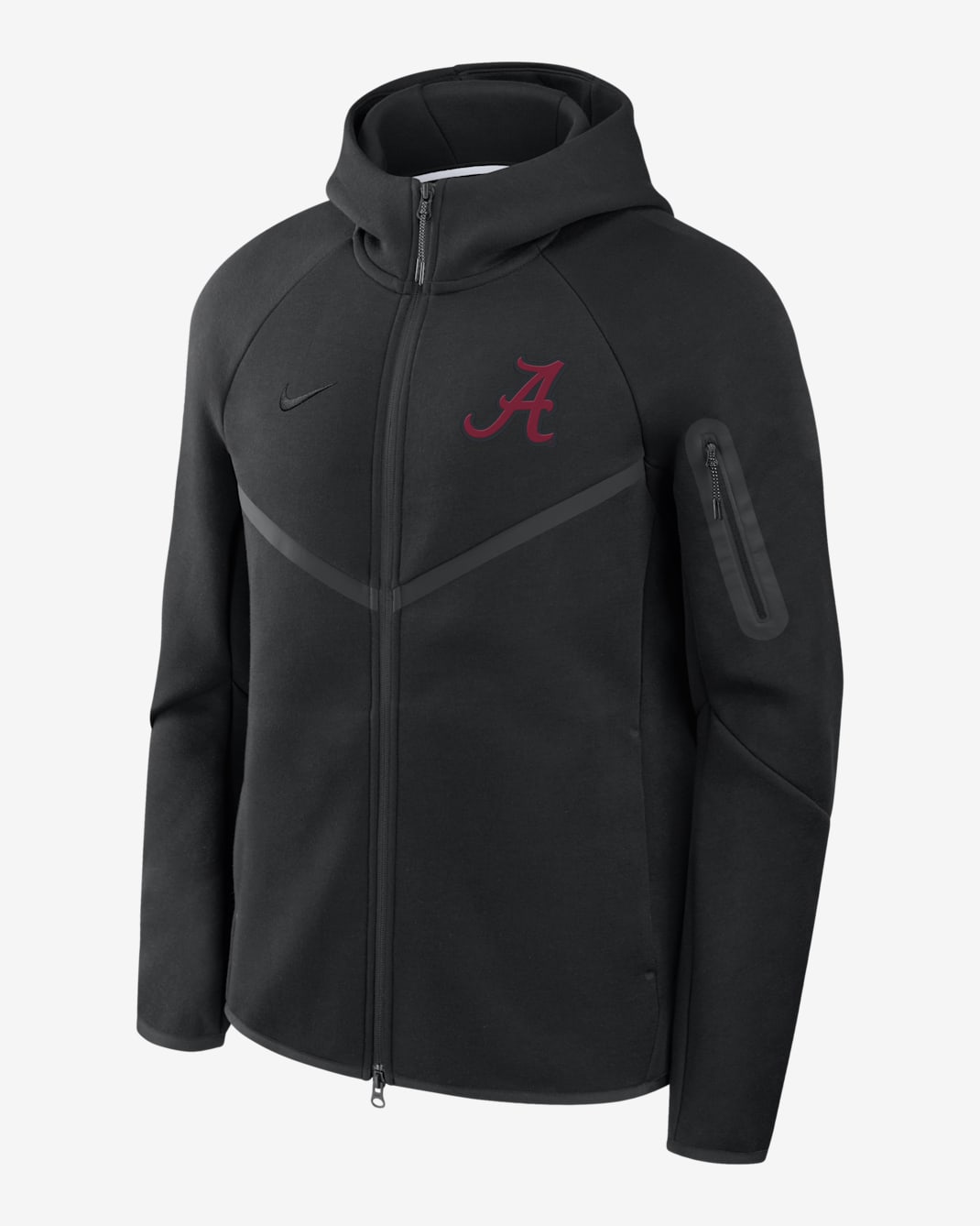 Alabama Tech Fleece Windrunner Men's Nike College Full-Zip Hooded Jacket - Black