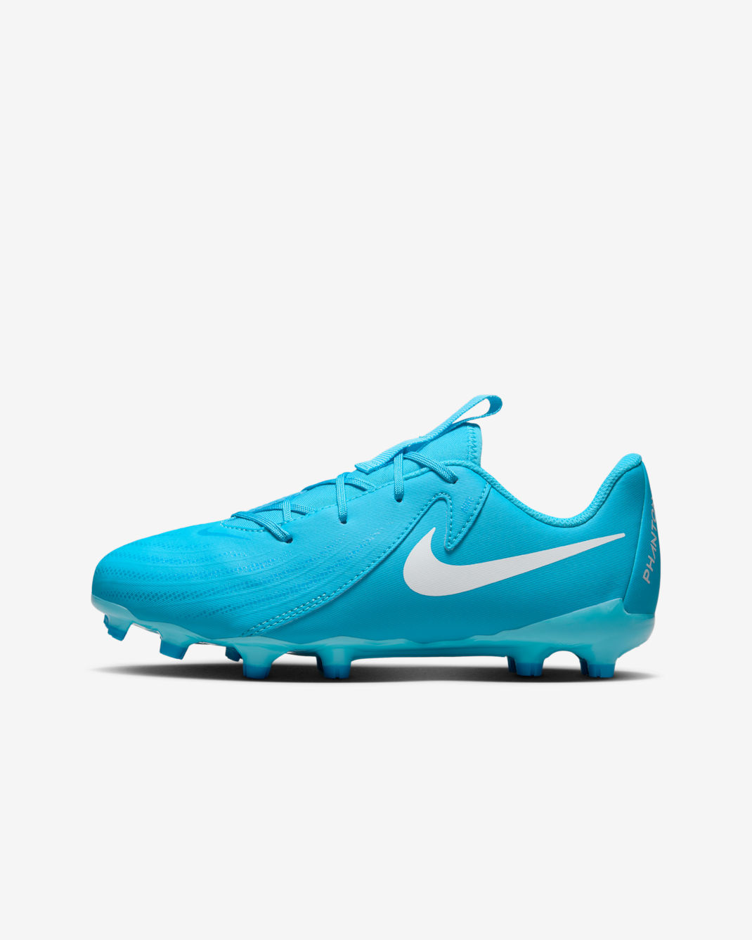 Fotbollssko för varierat underlag Nike Jr. Phantom GX 2 Academy med lågt skaft för barn/ungdom - Blue Fury/Vit