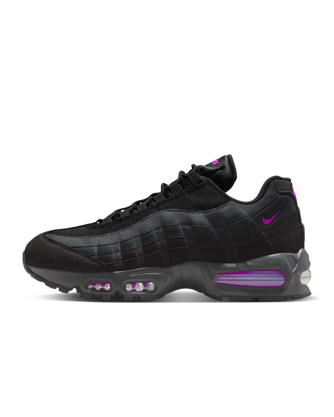 Nike Air Max 95 Big Bubble Men's Shoes - Black/Off-Noir/Smoke Grey/Vivid Purple