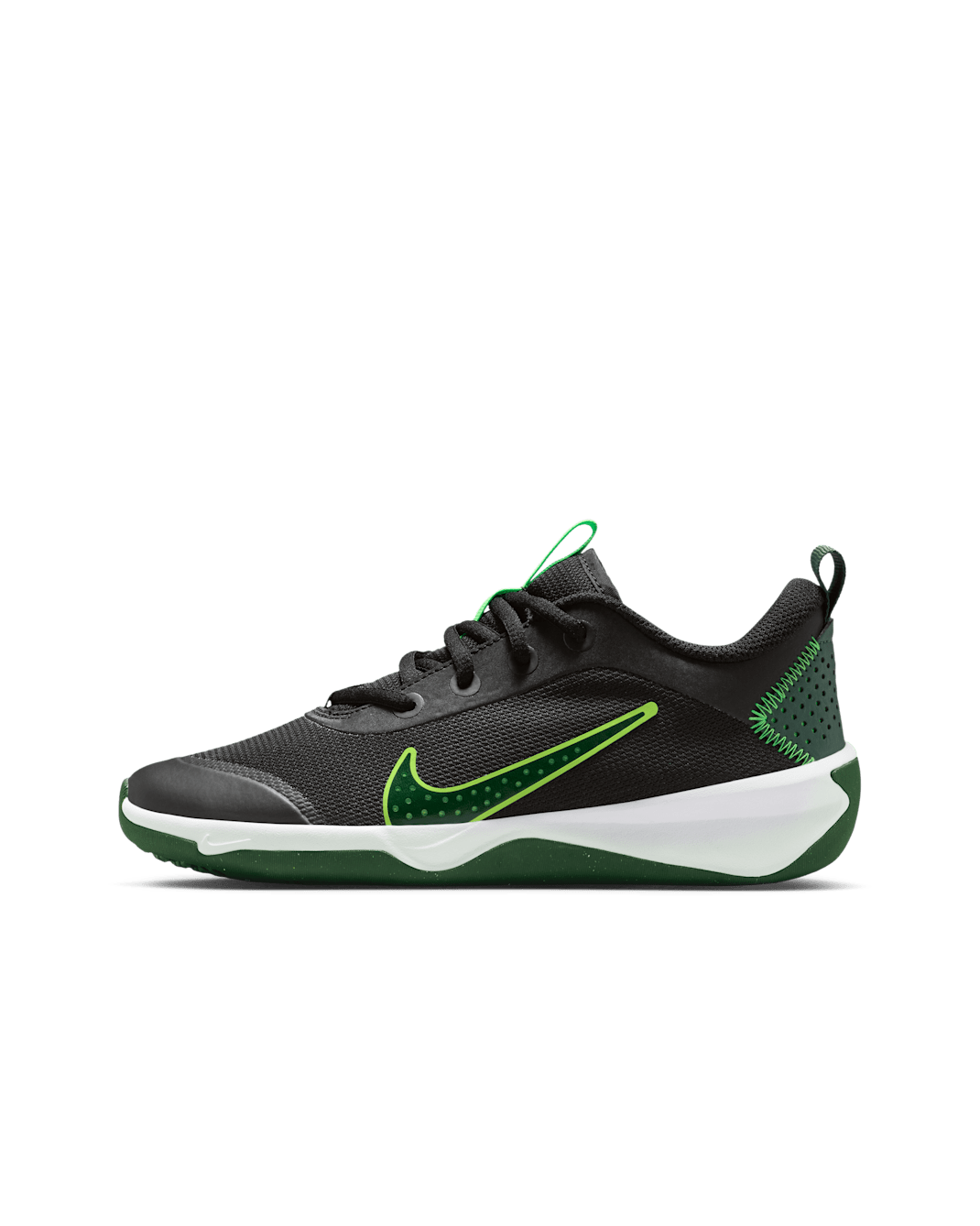 Nike Omni Multi-Court Genç Çocuk Kapalı Saha/Salon Ayakkabısı - Siyah/Green Strike/Fir
