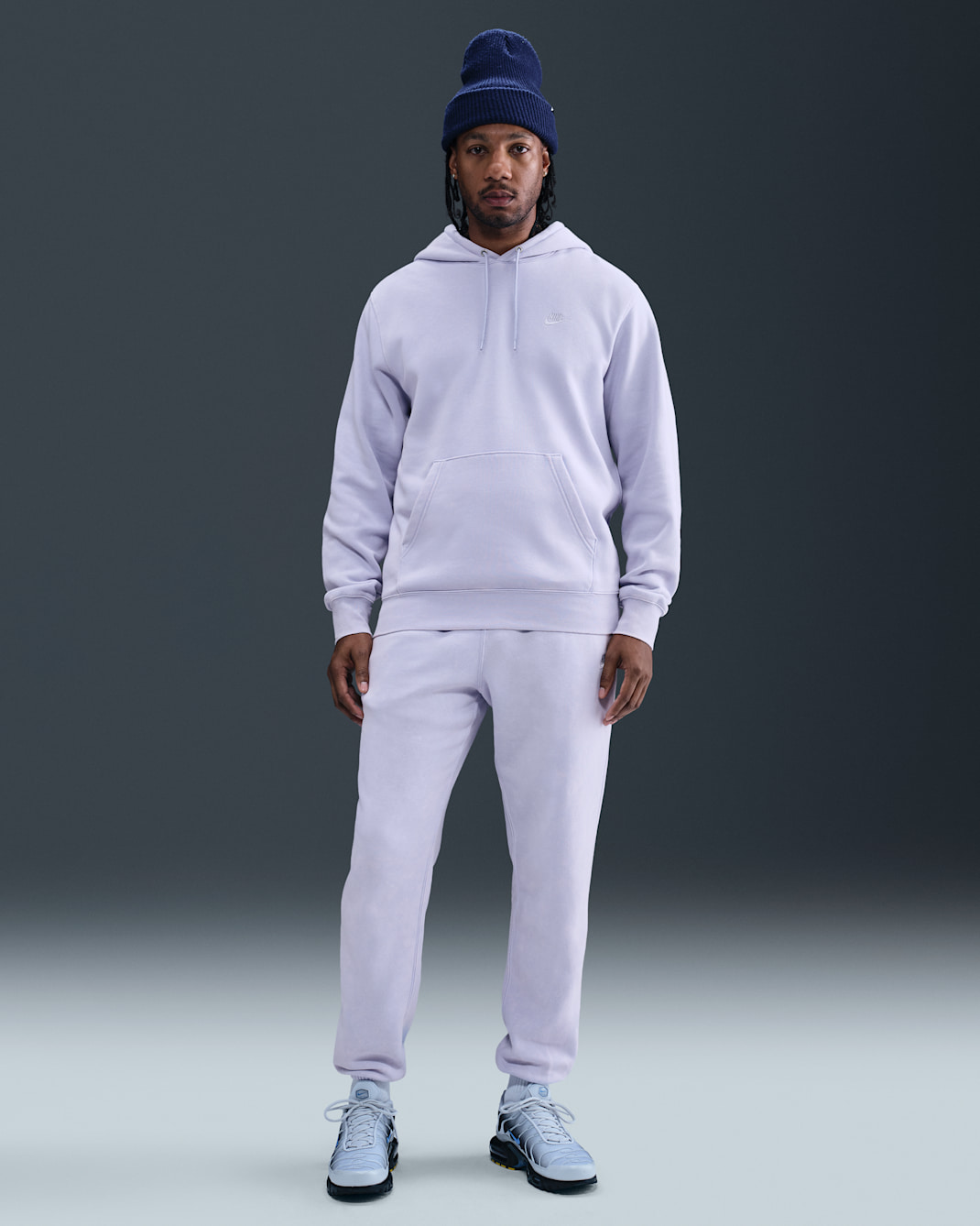 Nike Sportswear Club Men's Washed Cuffed Fleece Pants - Ghost/Ghost