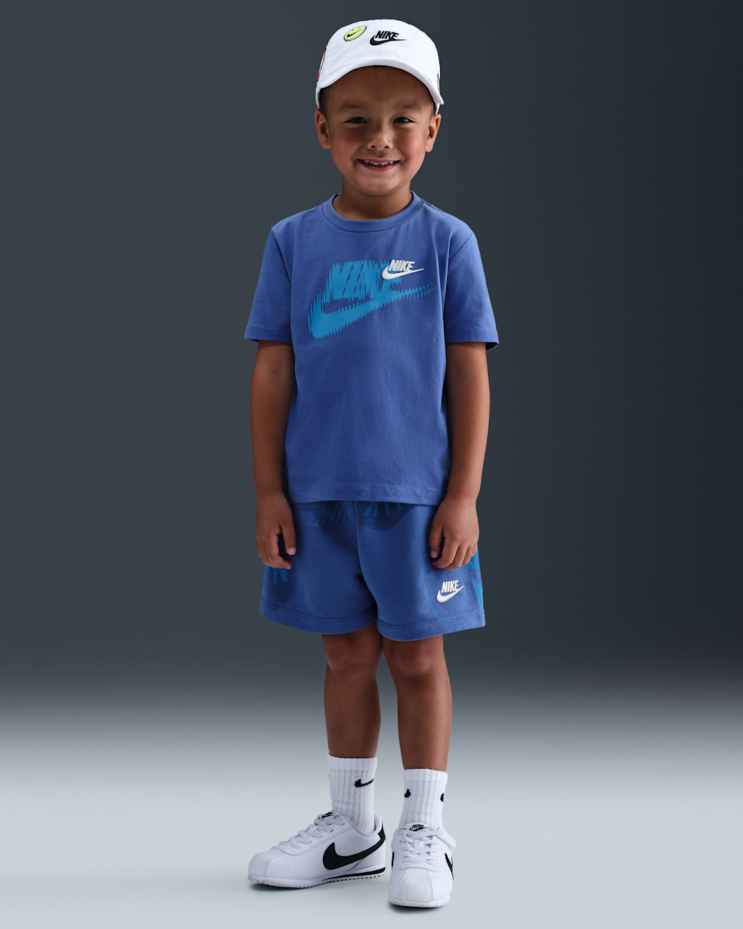 Conjunto de shorts Energy de dos piezas infantil Nike - Azul cometa