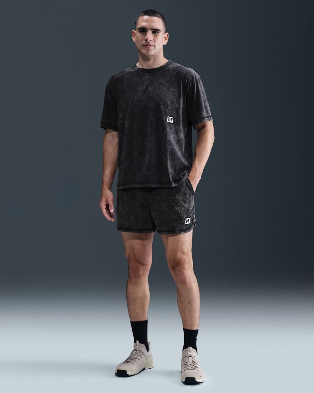 Pánské 13cm fitness kraťasy Nike Gym Heritage Dri-FIT - Černá/Černá