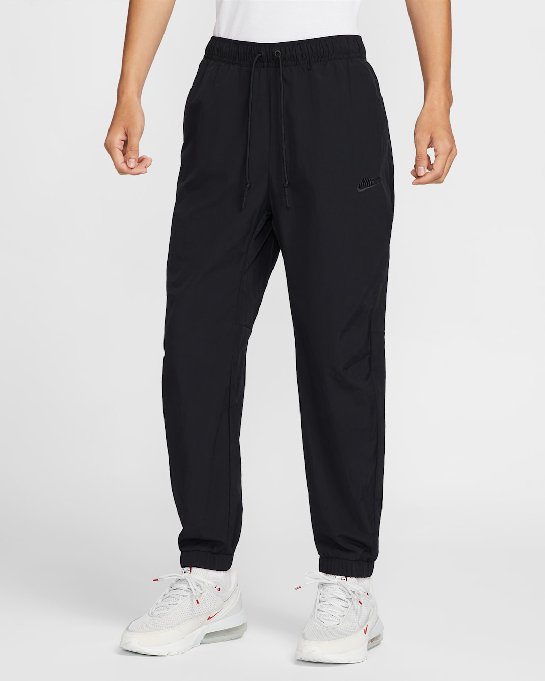 Nike Tech Men's Woven Taper-Leg Trousers - Black/Black