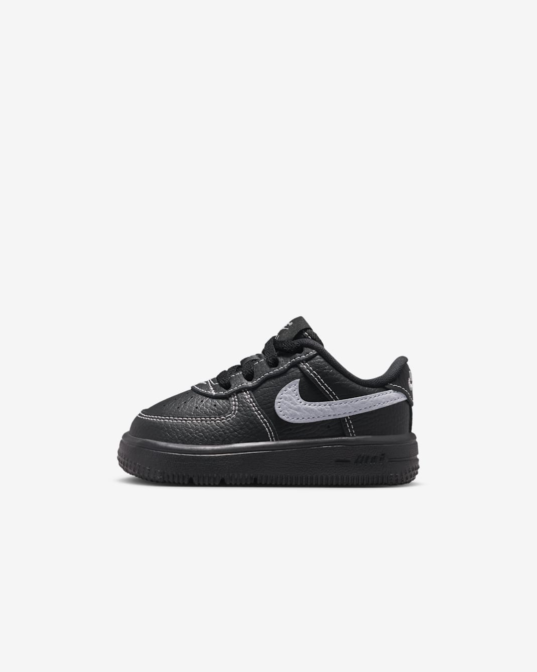 Tenis para bebé e infantil Nike Force 1 Low LV8 3 - Negro/Negro/Negro/Gris lobo