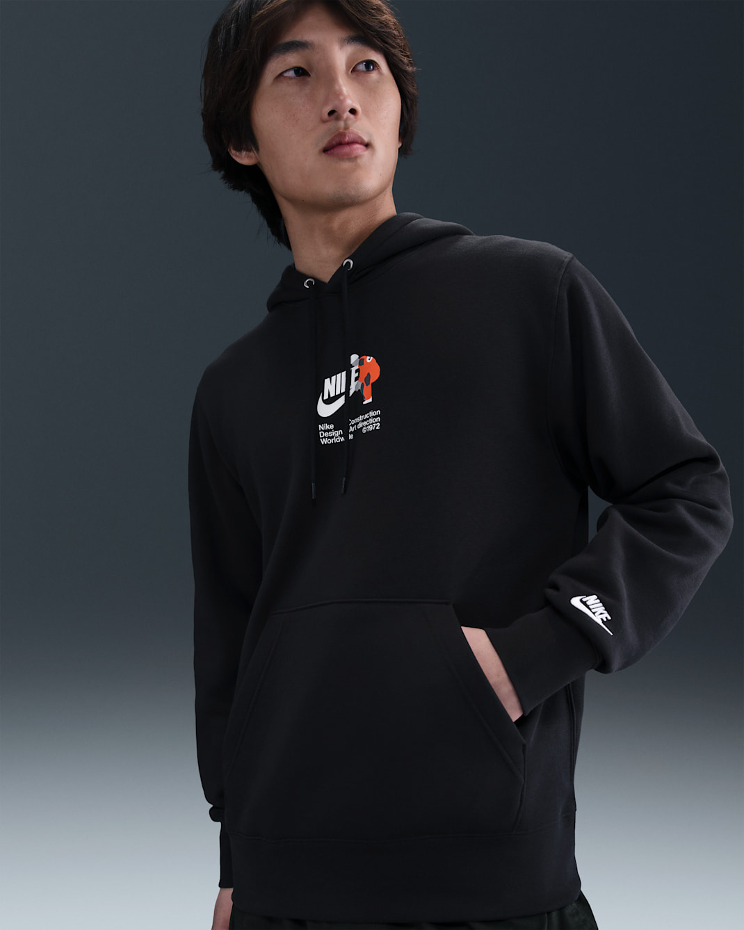 나이키 스포츠웨어 클럽 남성용 플리스 풀오버 후디 - 블랙/블랙