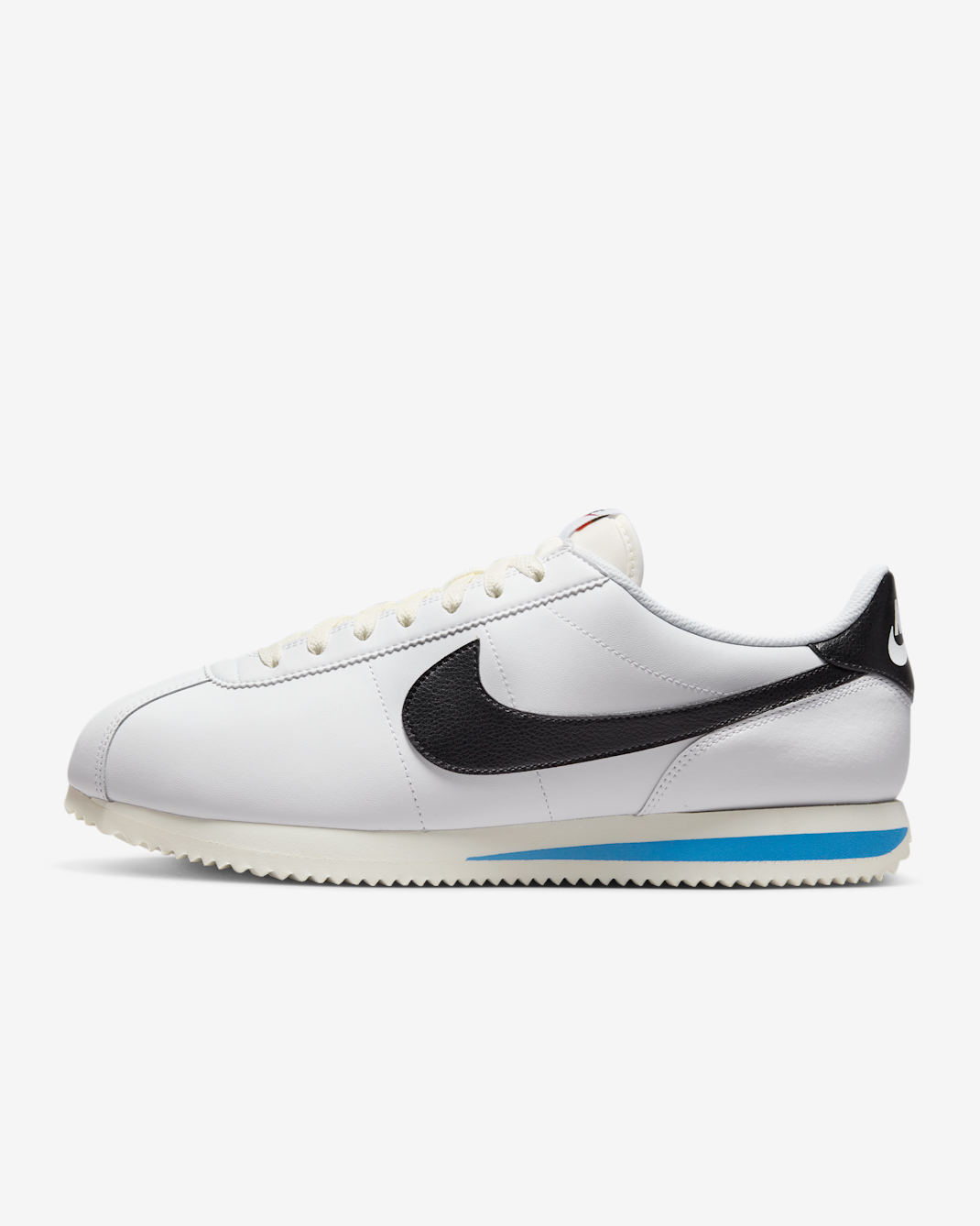 Nike Cortez Leather Men's Shoes - White/Light Photo Blue/Sail/Black