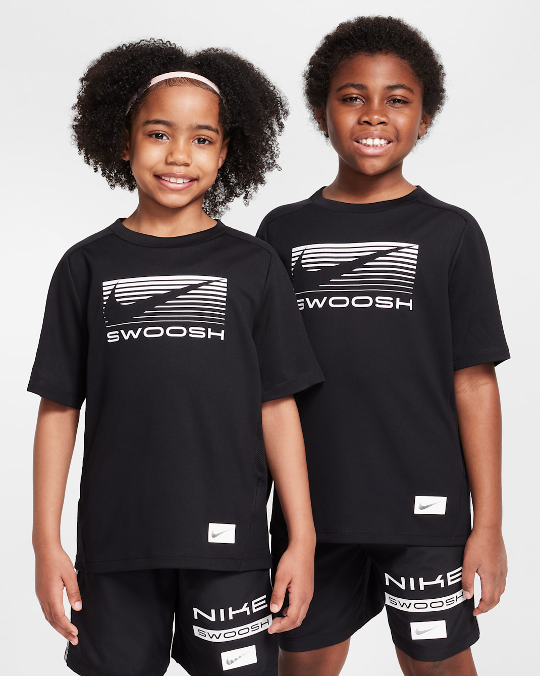 Nike Multi Older Kids' (Boys') Dri-FIT Short-Sleeve Top - Black/Black