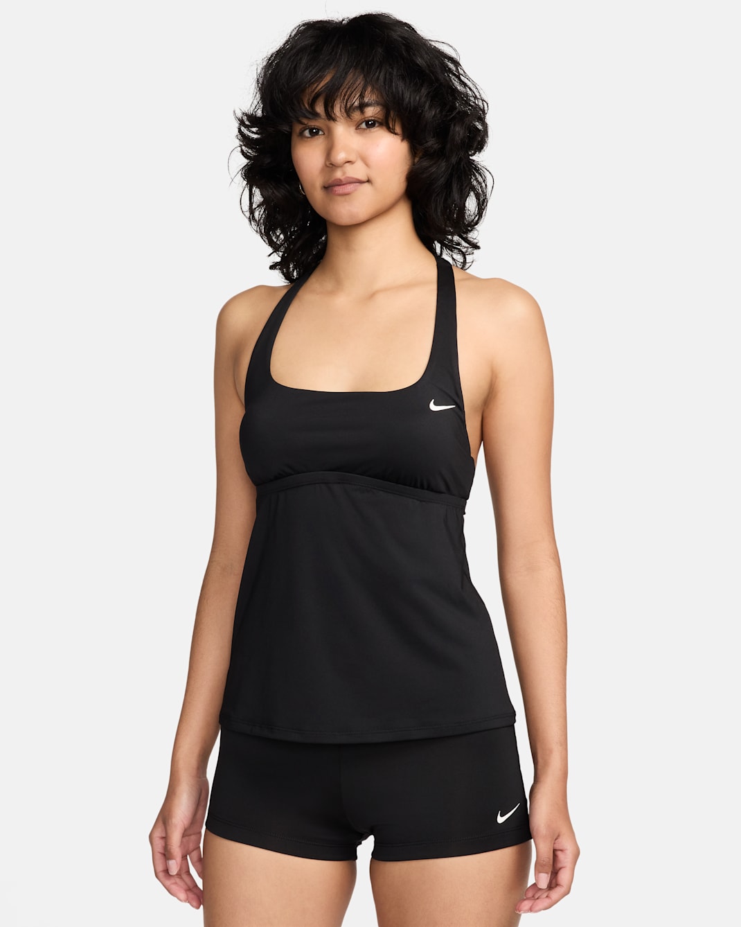 Nike Swim Essential Women's Square-Neck Tankini Top - Black