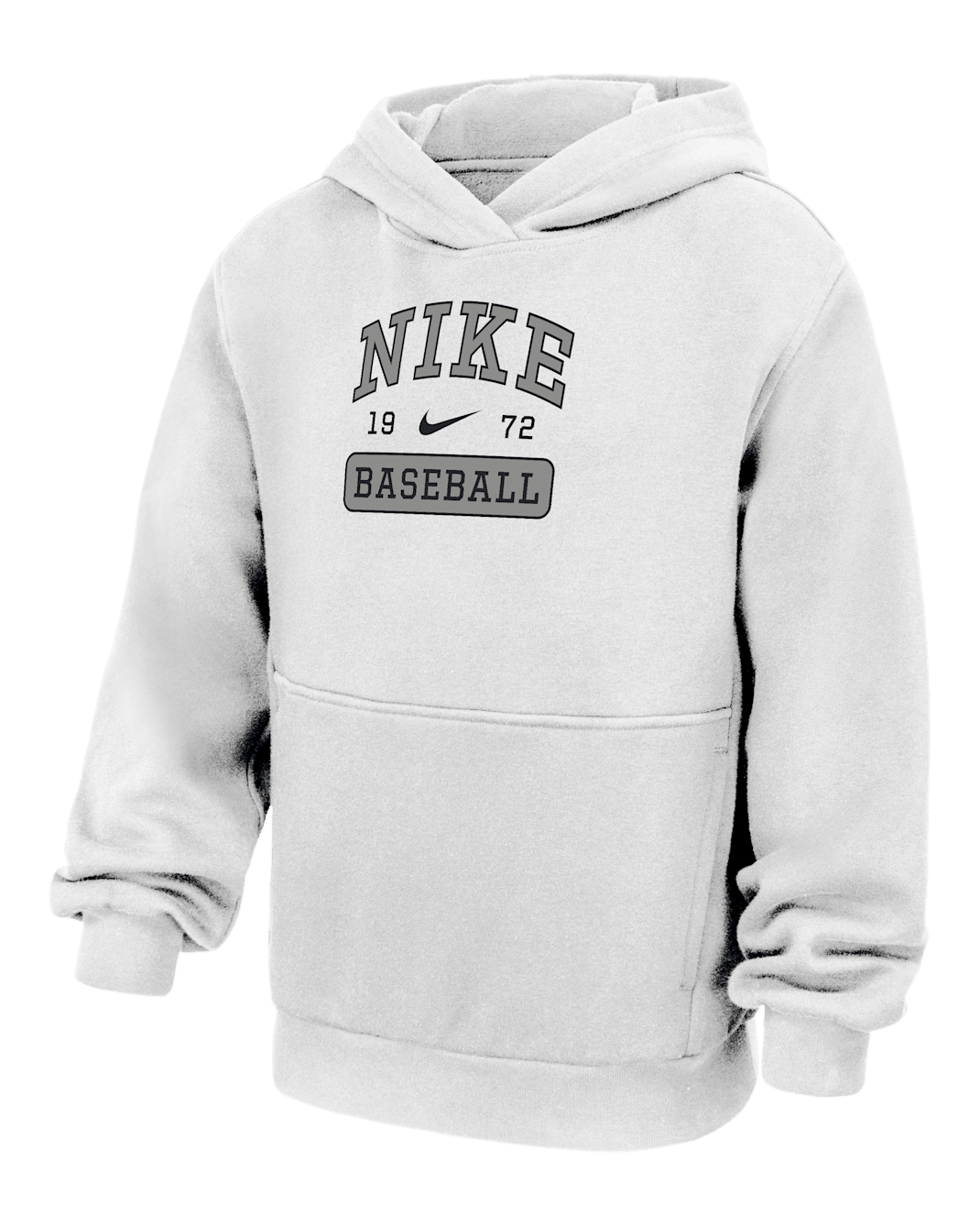 Sudadera con gorro sin cierre de béisbol para niños talla grande Nike Club Fleece - Blanco