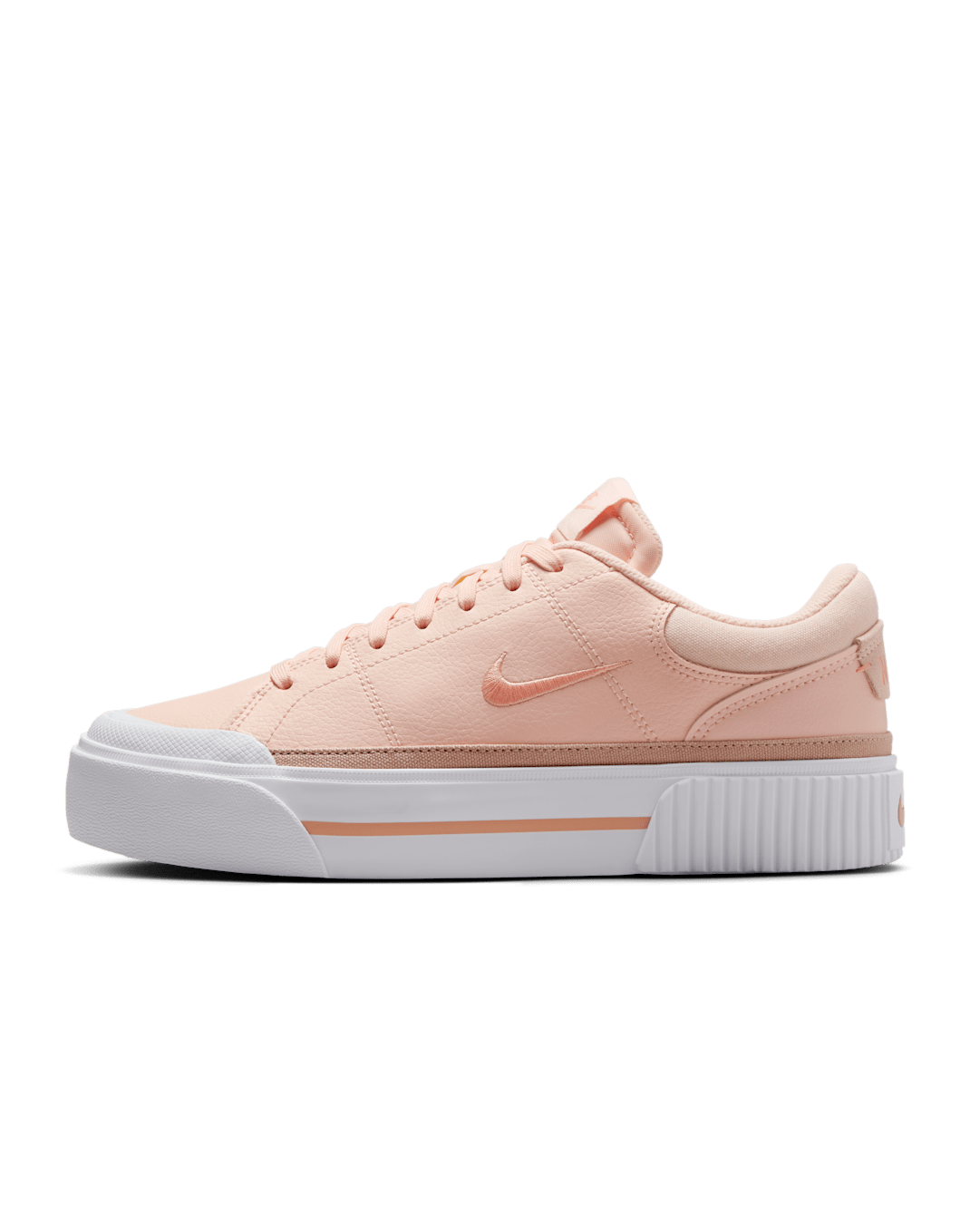 Tenis para mujer Nike Court Legacy Lift - Coral lavado/Blanco/Bronce rojo metálico/Ágata melocotón