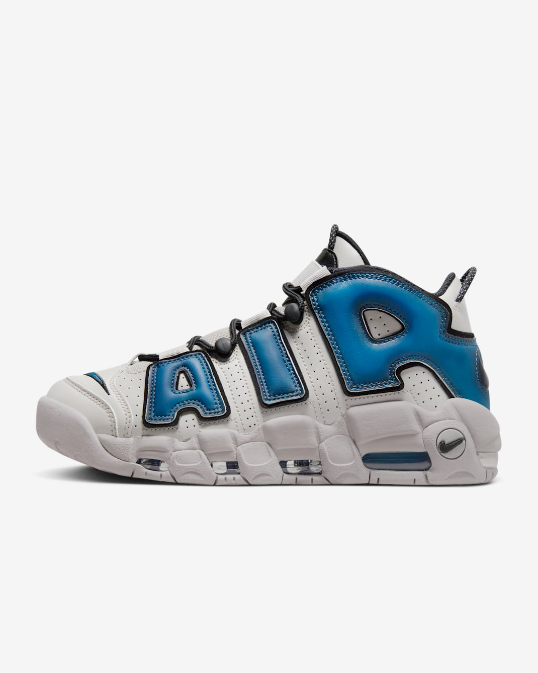 Nike Air More Uptempo '96 Men's Shoes - Light Iron Ore/Black/White/Industrial Blue