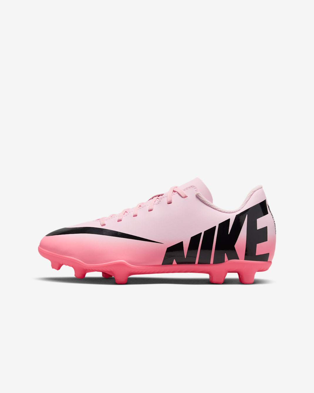 Nike Jr. Mercurial Vapor 15 Club Younger/Older Kids' MG Low-Top Football Boot - Pink Foam/Black
