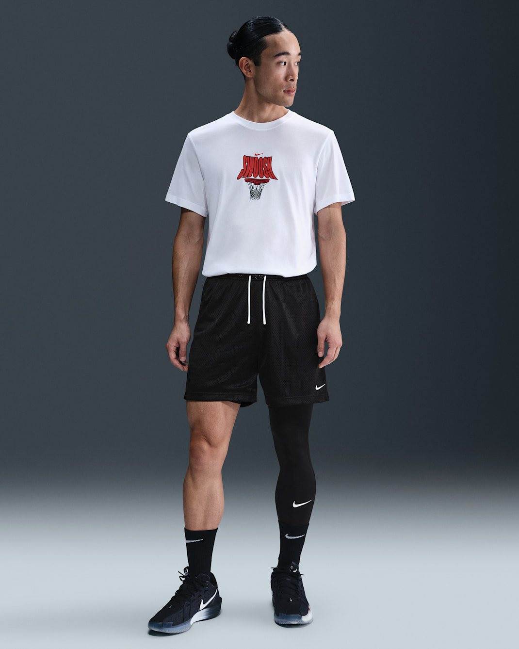 ナイキ メンズ Dri-FIT 13cm バスケットボールショートパンツ - ブラック/ホワイト