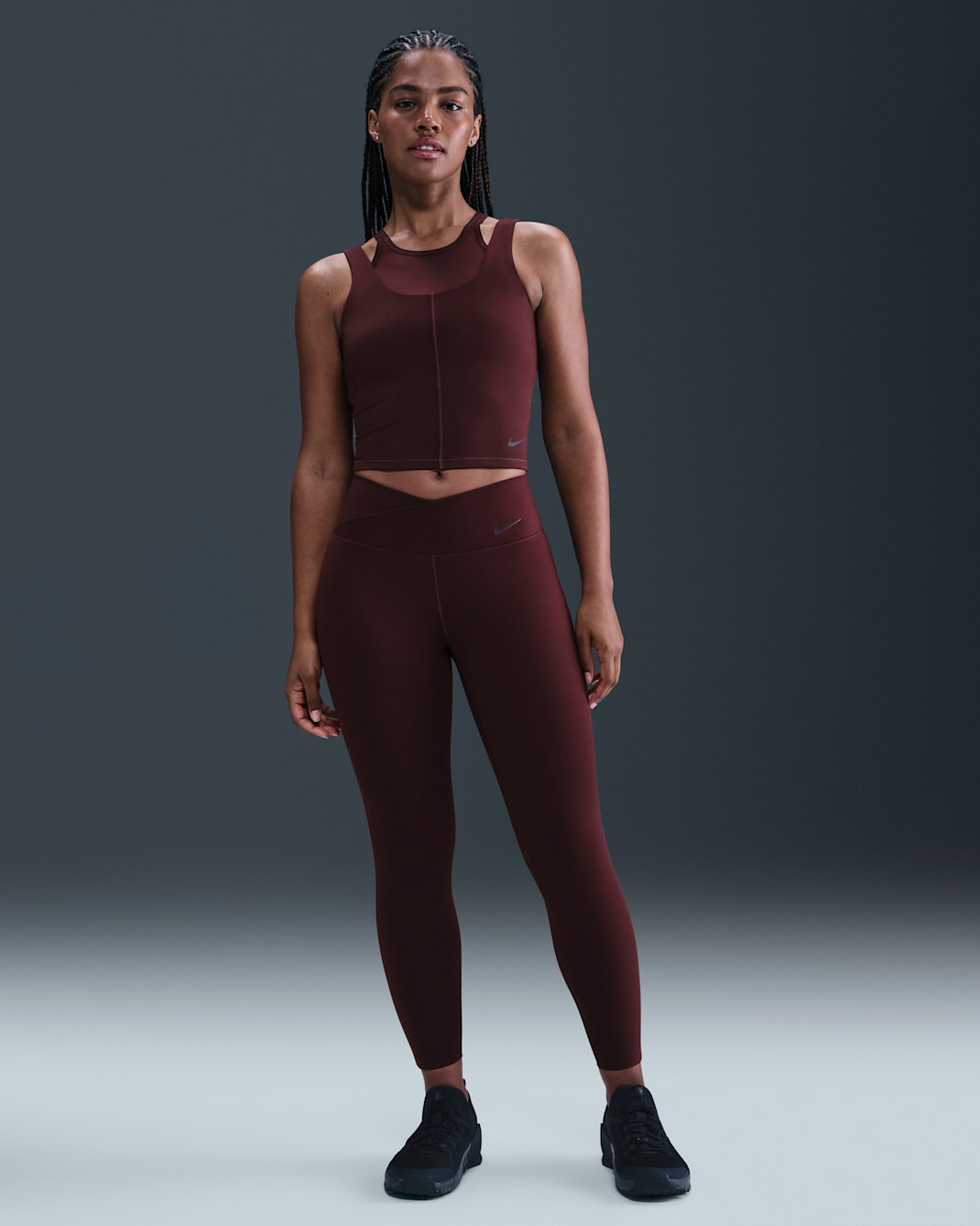 Nike One Women's High-Waisted 7/8 Leggings - Burgundy Crush/Burgundy Ash