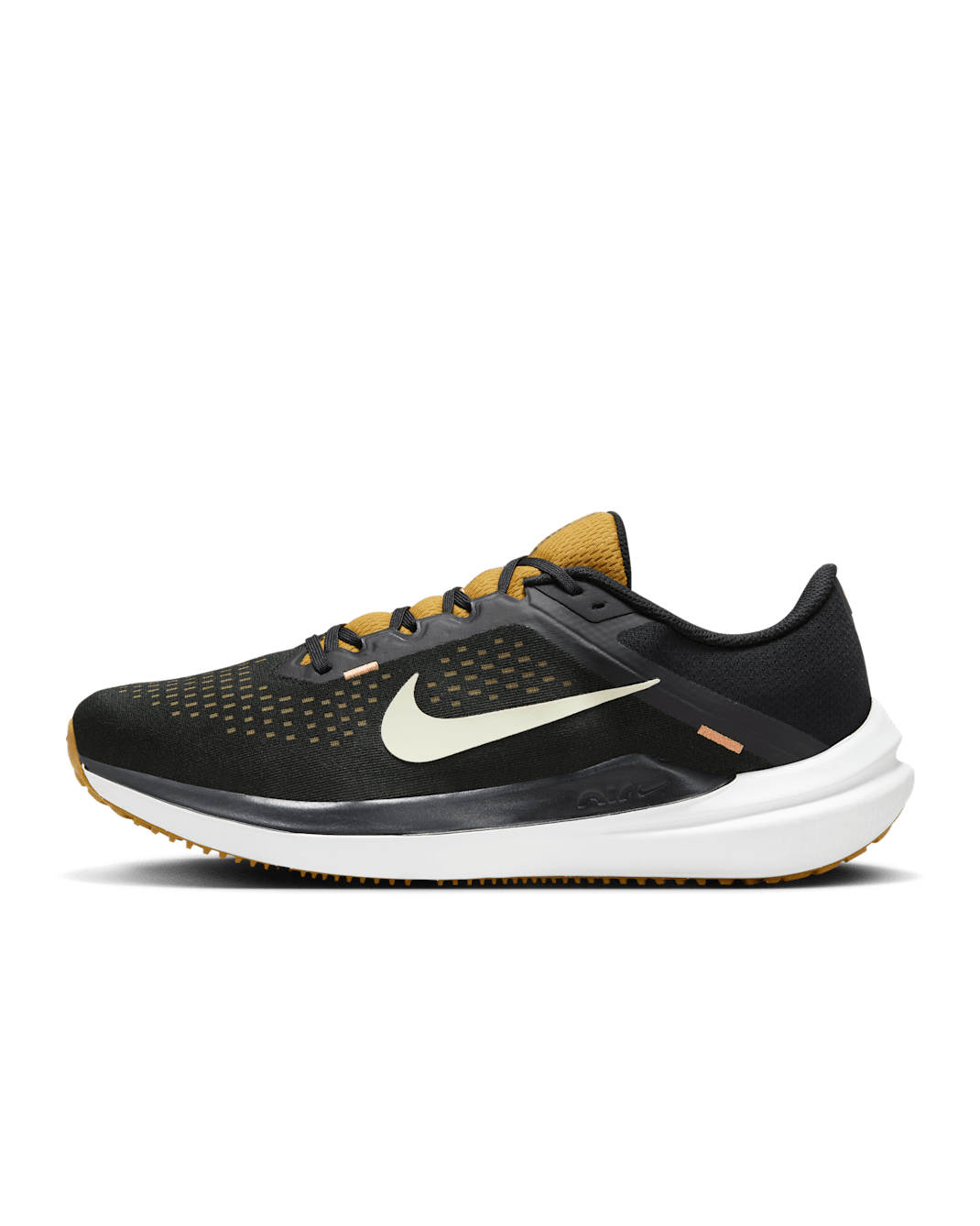 Nike Winflo 10 Men's Road Running Shoes - Black/Bronzine/Amber Brown/Olive Aura