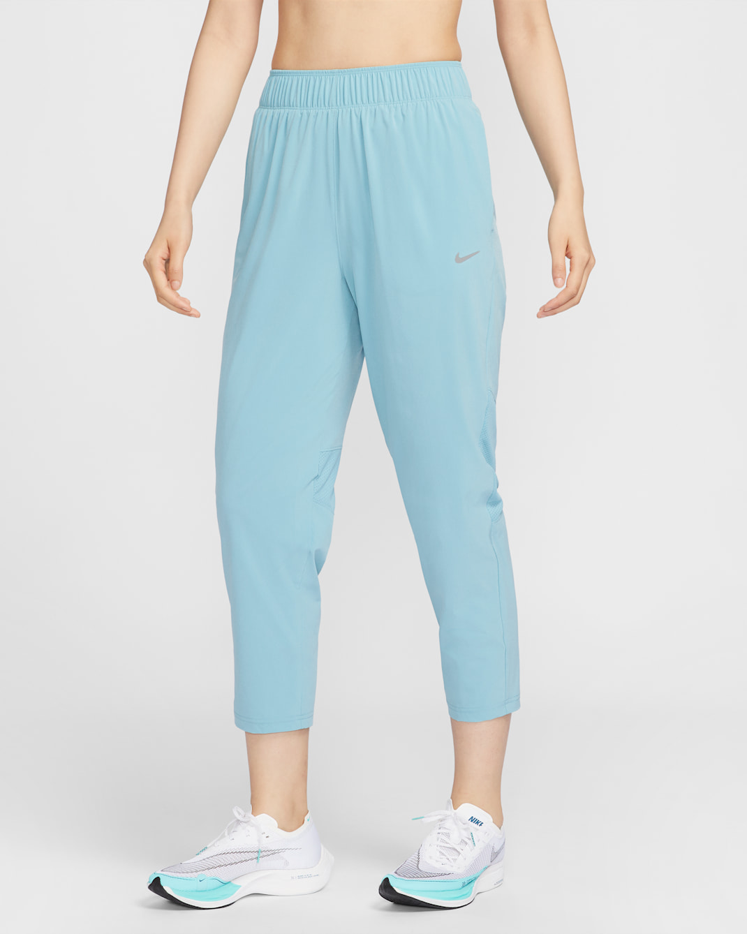 กางเกงวิ่งขายาวเอวปานกลาง 7/8 ส่วนผู้หญิง Nike Dri-FIT Fast - Denim Turquoise
