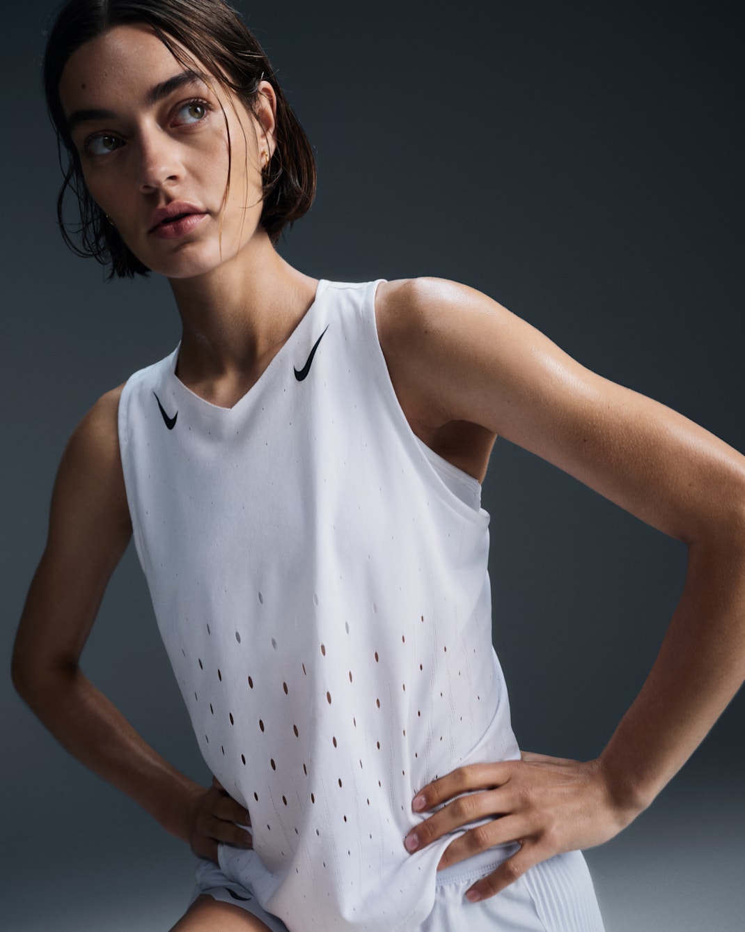 Nike AeroSwift Women's Dri-FIT ADV Running Vest - White/Black/Black