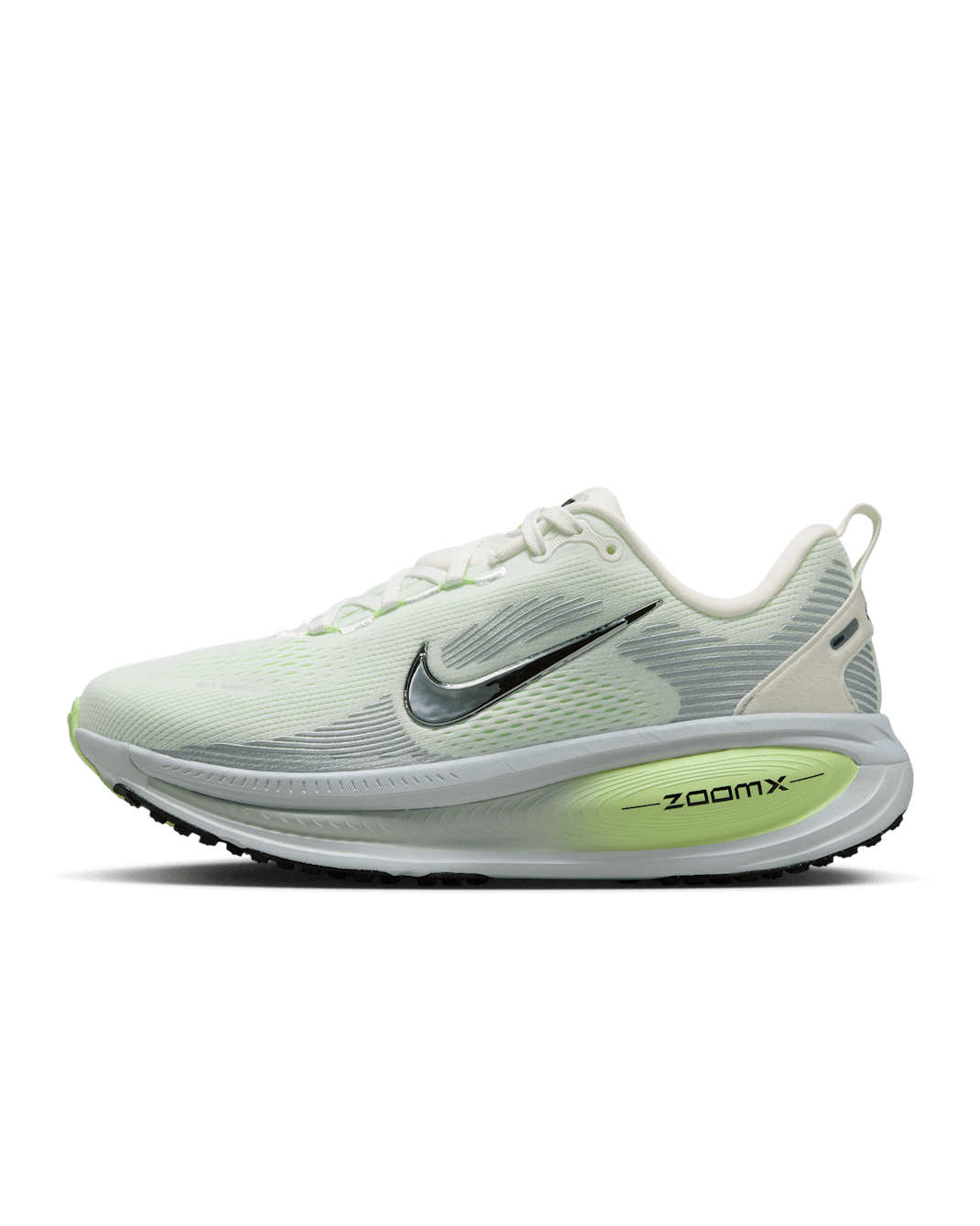 Nike Vomero 18 Women's Road Running Shoes (Extra Wide) - Summit White/Barely Volt/Light Silver/Black