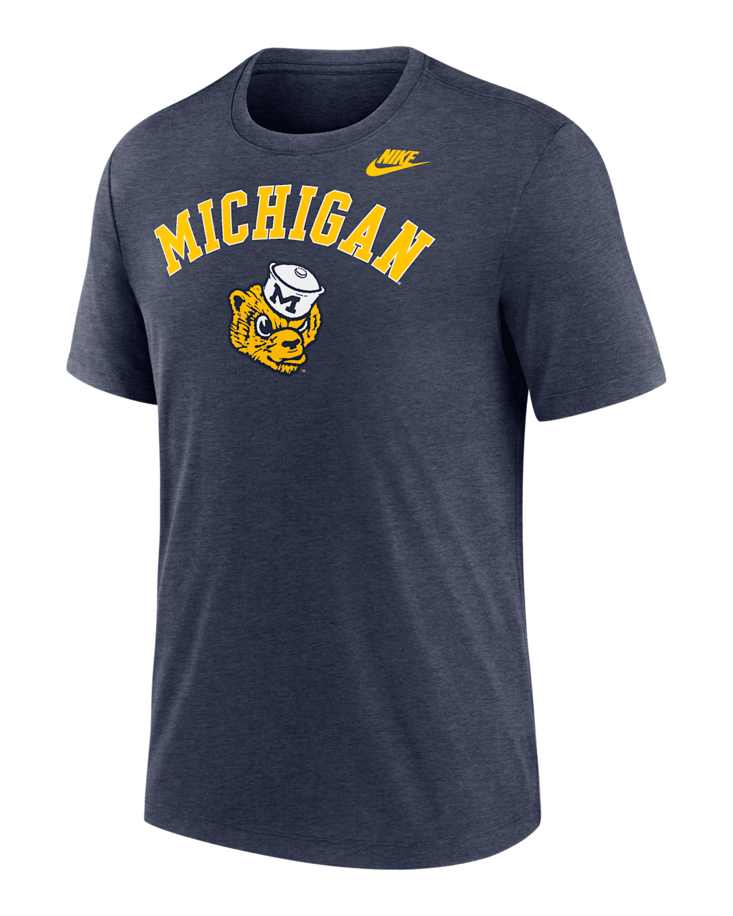 Michigan Legacy Arch Men's Nike College T-Shirt - Navy Heather