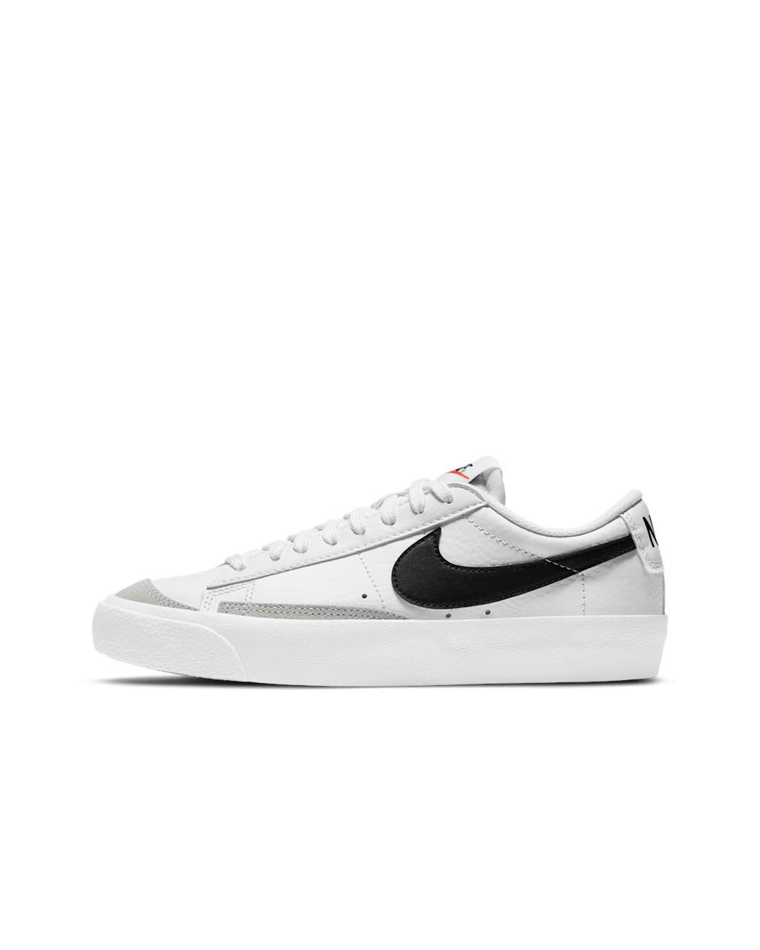 Nike Blazer Low '77 Big Kids' Shoes - White/Total Orange/Black