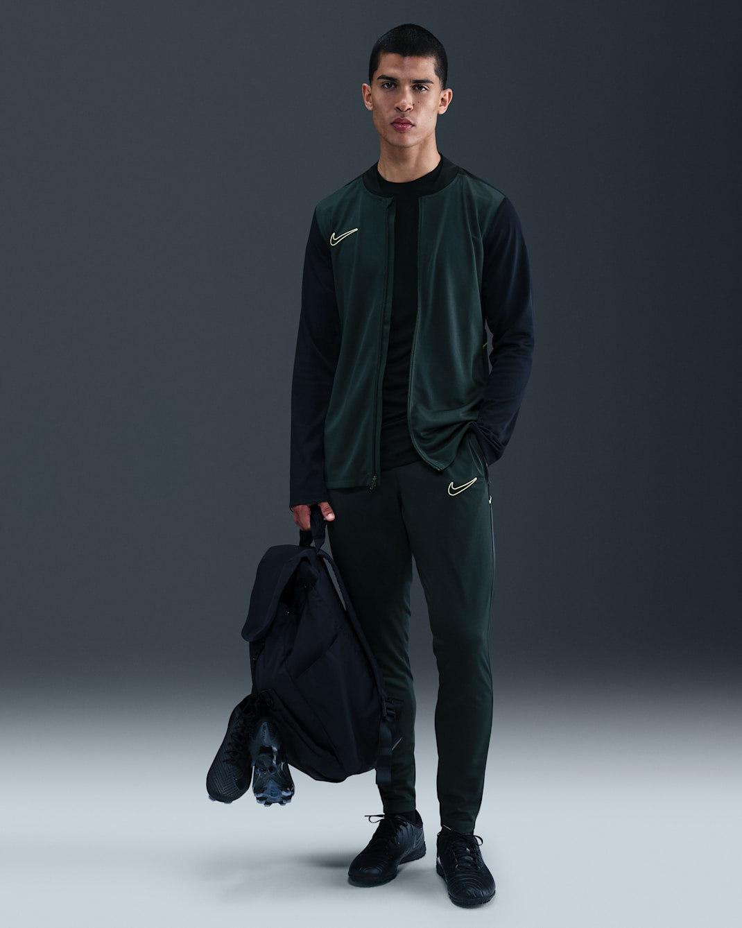Nike Academy Men's Dri-FIT Football Tracksuit - Seaweed/Black/Limelight