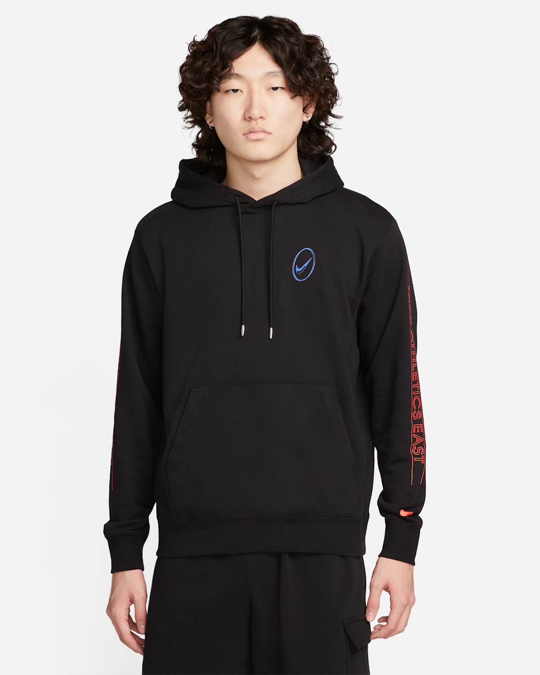 Nike Sportswear Men's Pullover Hoodie - Black/Hyper Royal/Bright Crimson