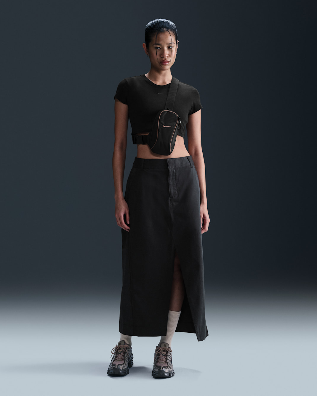 Nike Sportswear Collection Women's Twill Skirt - Black/Black