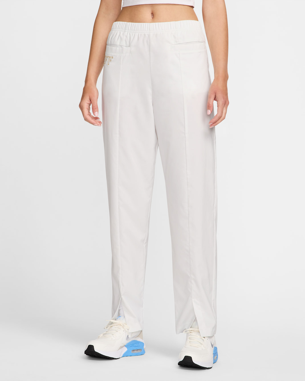 FFF Tech Pack Nike Dri-FIT Fußballhose aus gewebtem Material mit hohem Bund für Damen - Summit White/Club Gold