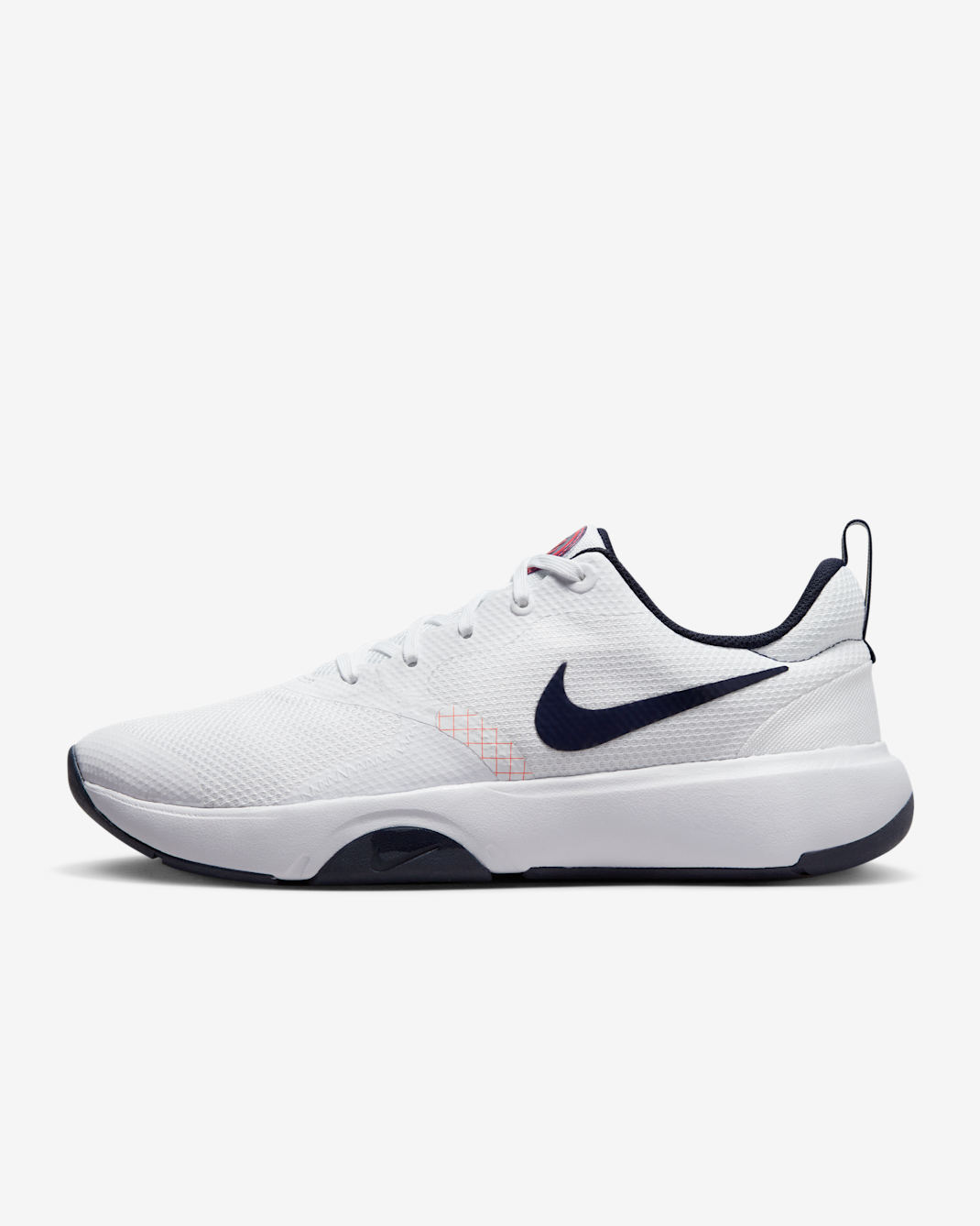 รองเท้าออกกําลังกายผู้ชาย Nike City Rep TR - ขาว/Bright Crimson/Obsidian