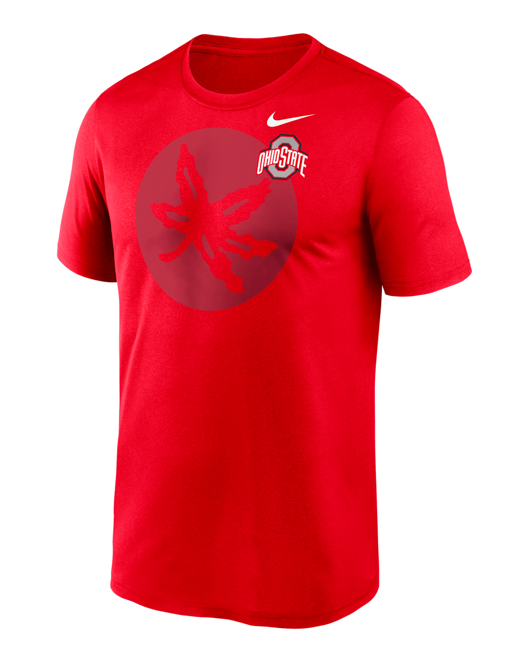 Ohio State Campus Legend Shadow Logo Men's Nike Dri-FIT College T-Shirt - Red