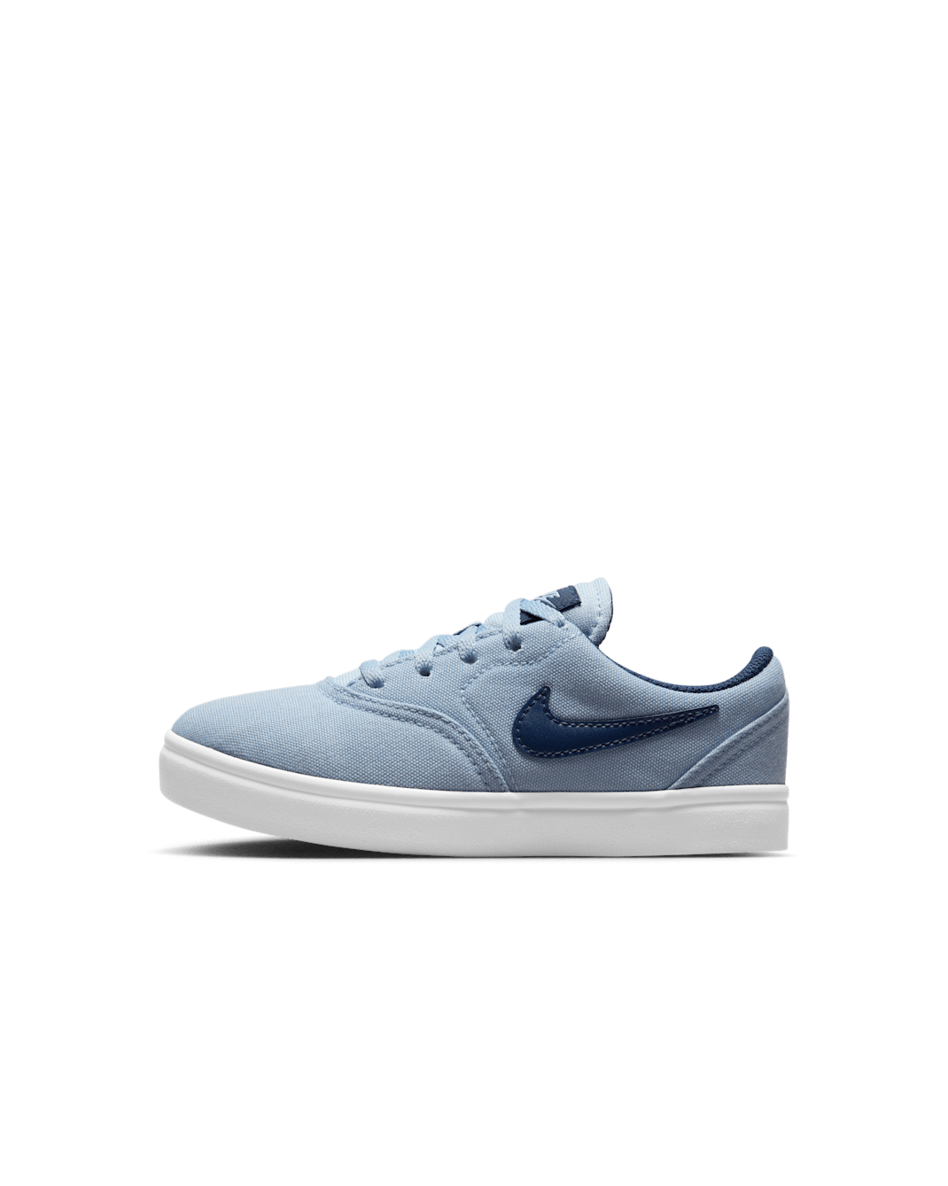 Nike SB Check Canvas Younger Kids' Skate Shoes - Light Armoury Blue/White/White/Midnight Navy