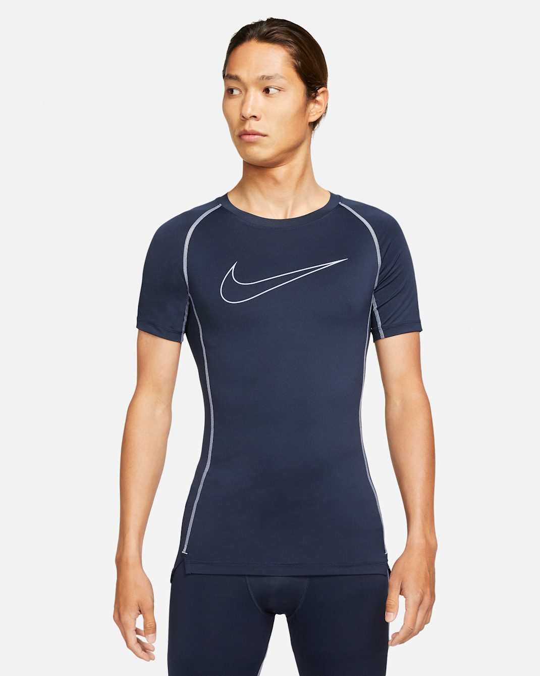 เสื้อแขนสั้นผู้ชายทรงรัดรูป Nike Pro Dri-FIT - Obsidian/Iron Purple/Iron Purple