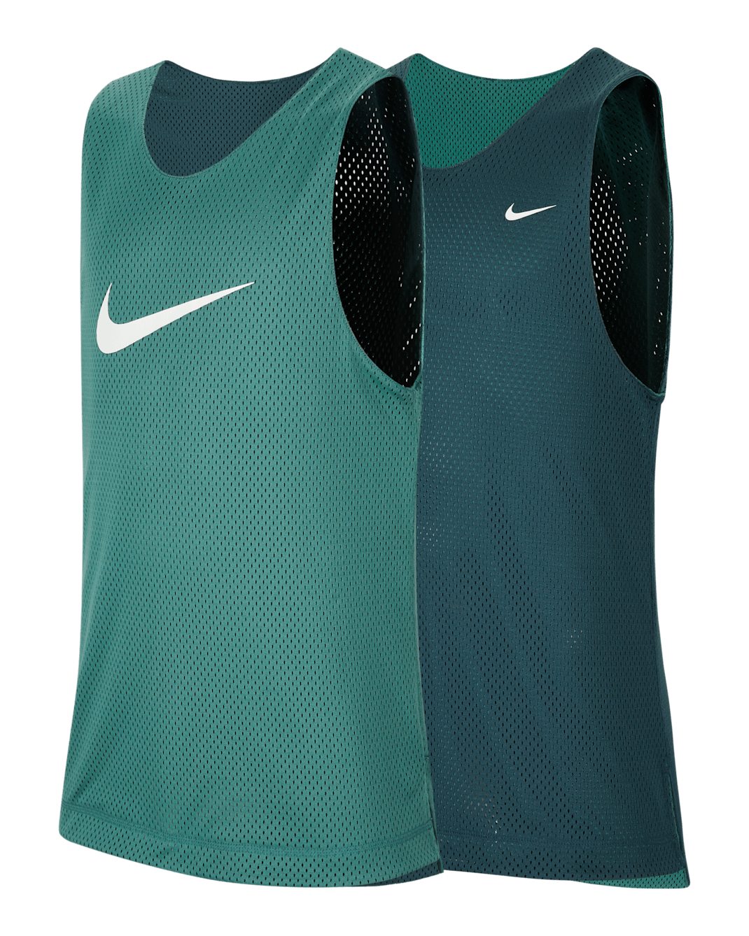 Nike Older Kids' Dri-FIT Reversible Shirt - Deep Jungle/Bicoastal/White