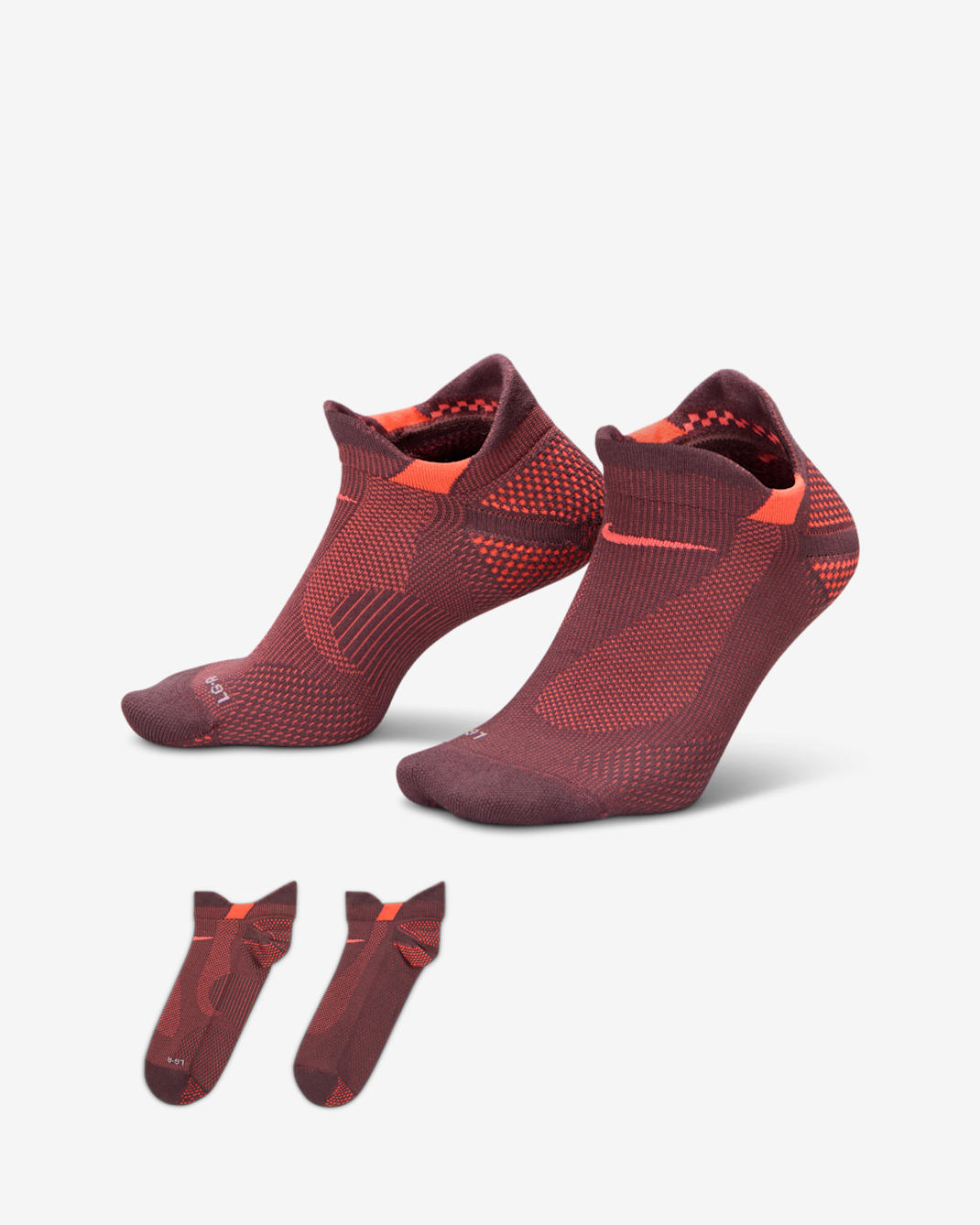 Chaussettes invisibles Nike Running Lightweight (1 paire) - Tattoo/Hot Lava/Hot Lava