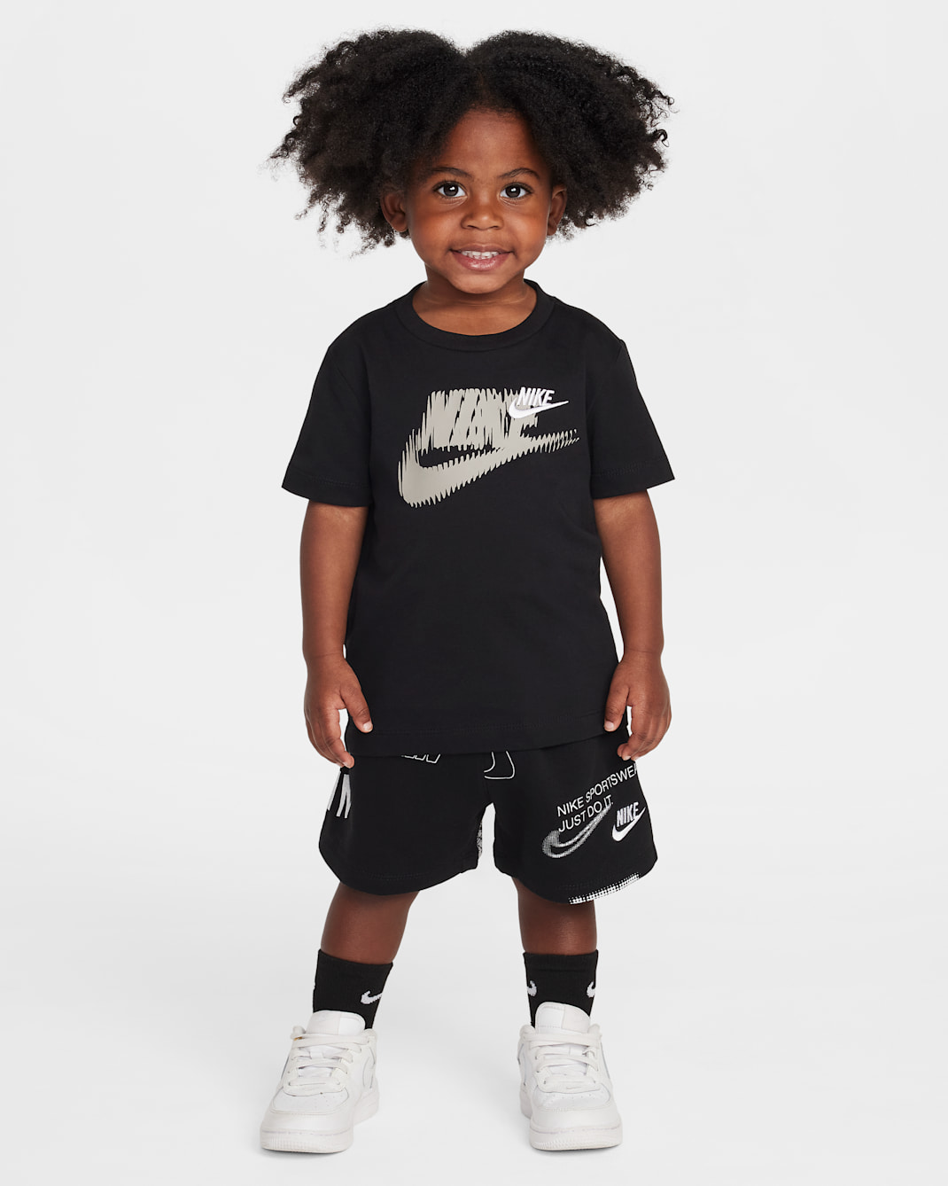 Conjunto de shorts Energy de dos piezas infantil Nike - Negro