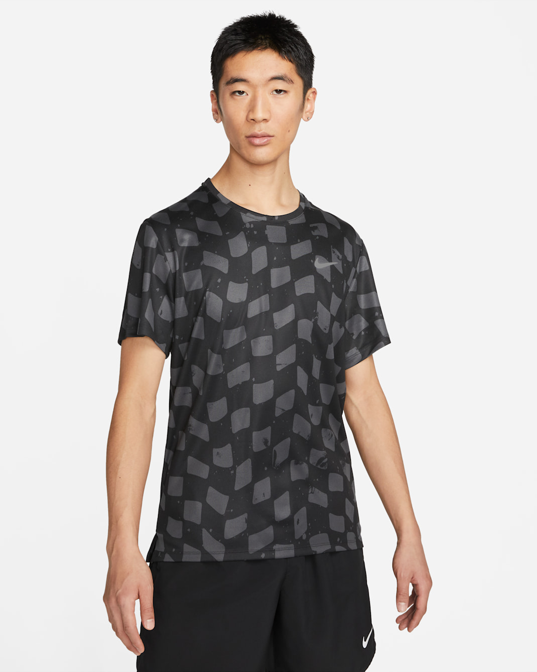 Nike Dri-FIT Miler Men's Short-Sleeve Running Top - Anthracite