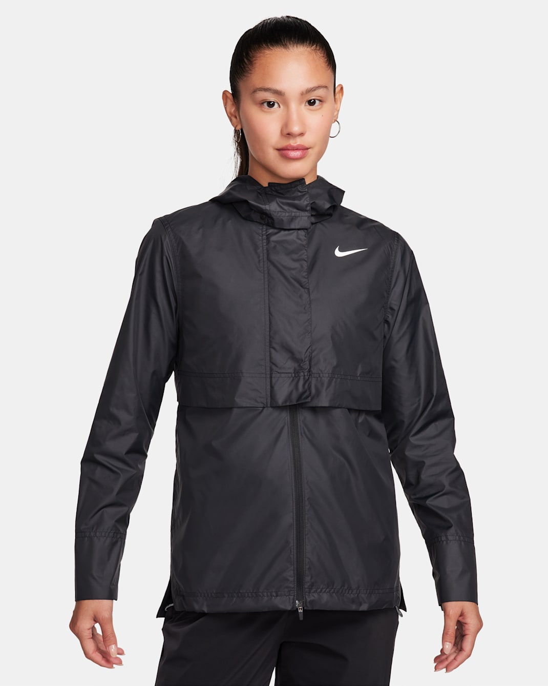 나이키 투어 리펠 여성용 골프 재킷 - 블랙/화이트