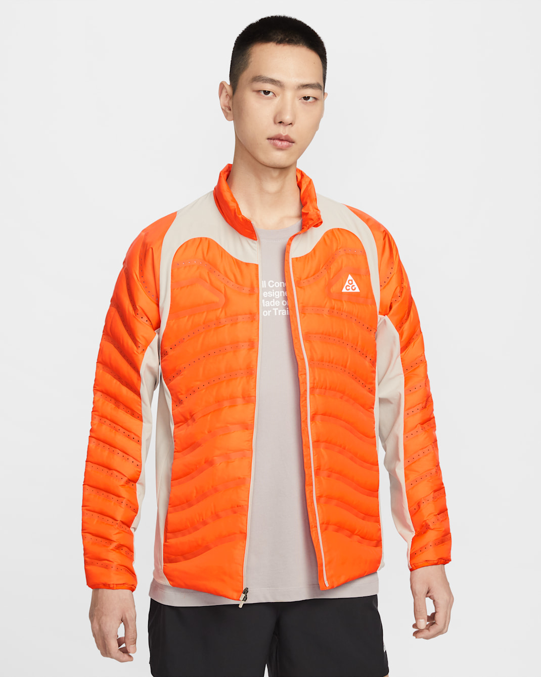 เสื้อแจ็คเก็ตผู้ชาย Therma-FIT Nike ACG "Lava Loft" - Safety Orange/Cream II/Cream II/Summit White