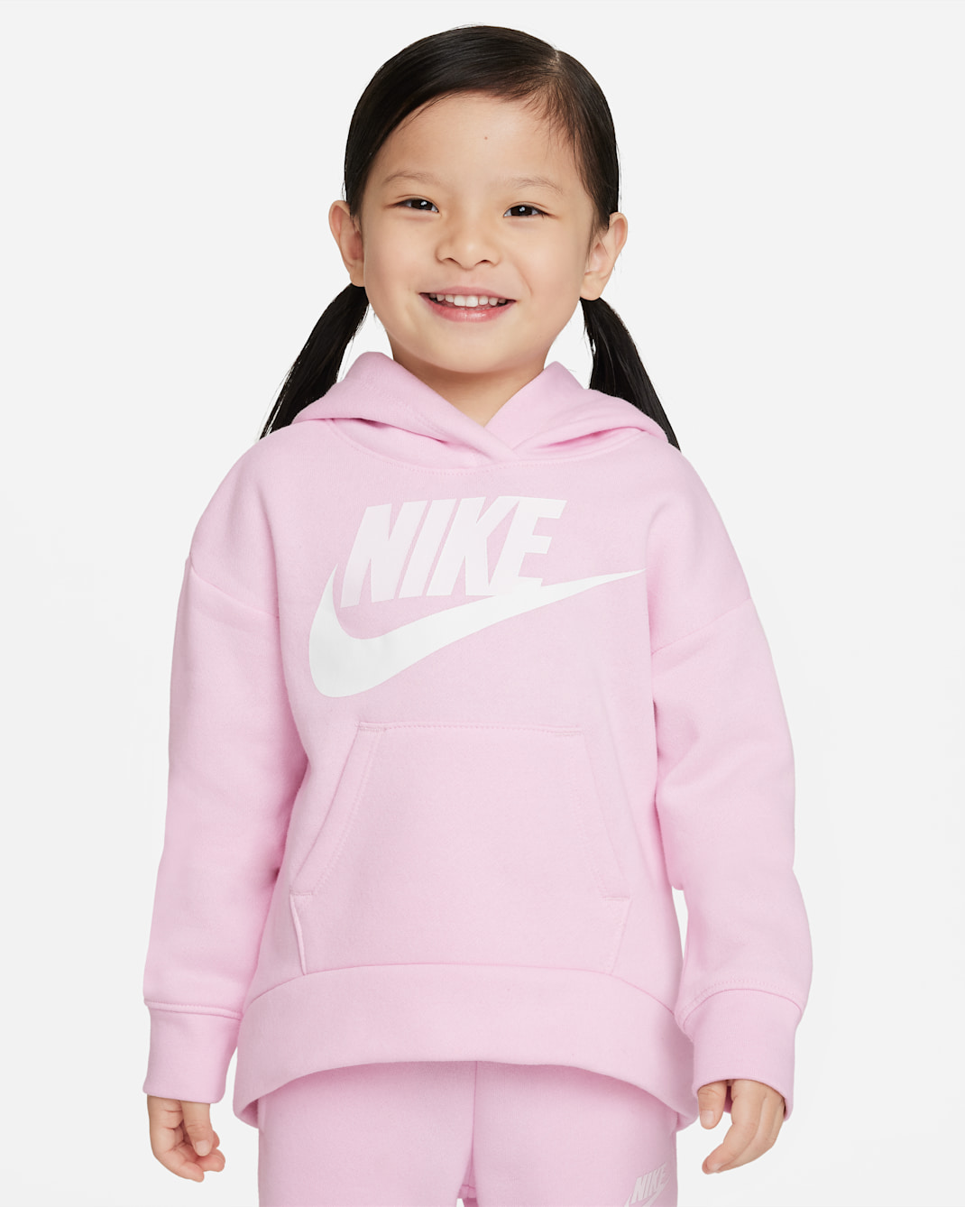 Bluza z kapturem dla małych dzieci Nike Sportswear Club Fleece - Pink Foam