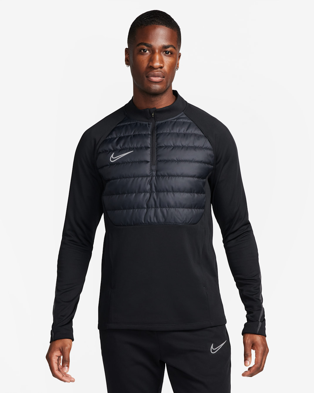 Nike Academy Winter Warrior Men's Therma-FIT 1/2-Zip Football Top - Black/Anthracite