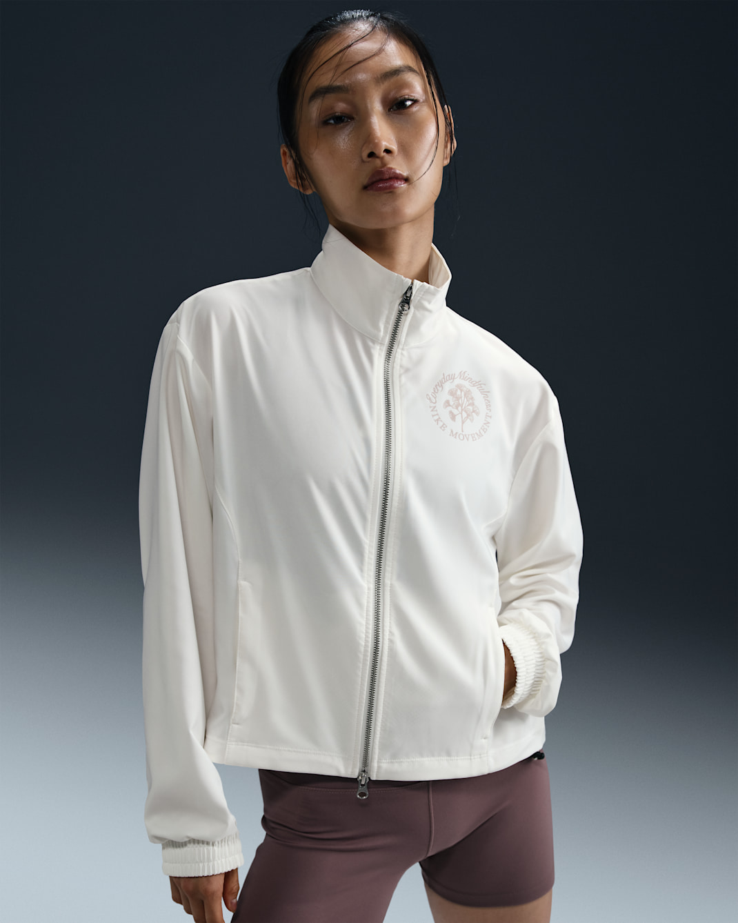 Nike One Relaxed Women's Dri-FIT Jacket - Sail/Fossil Stone